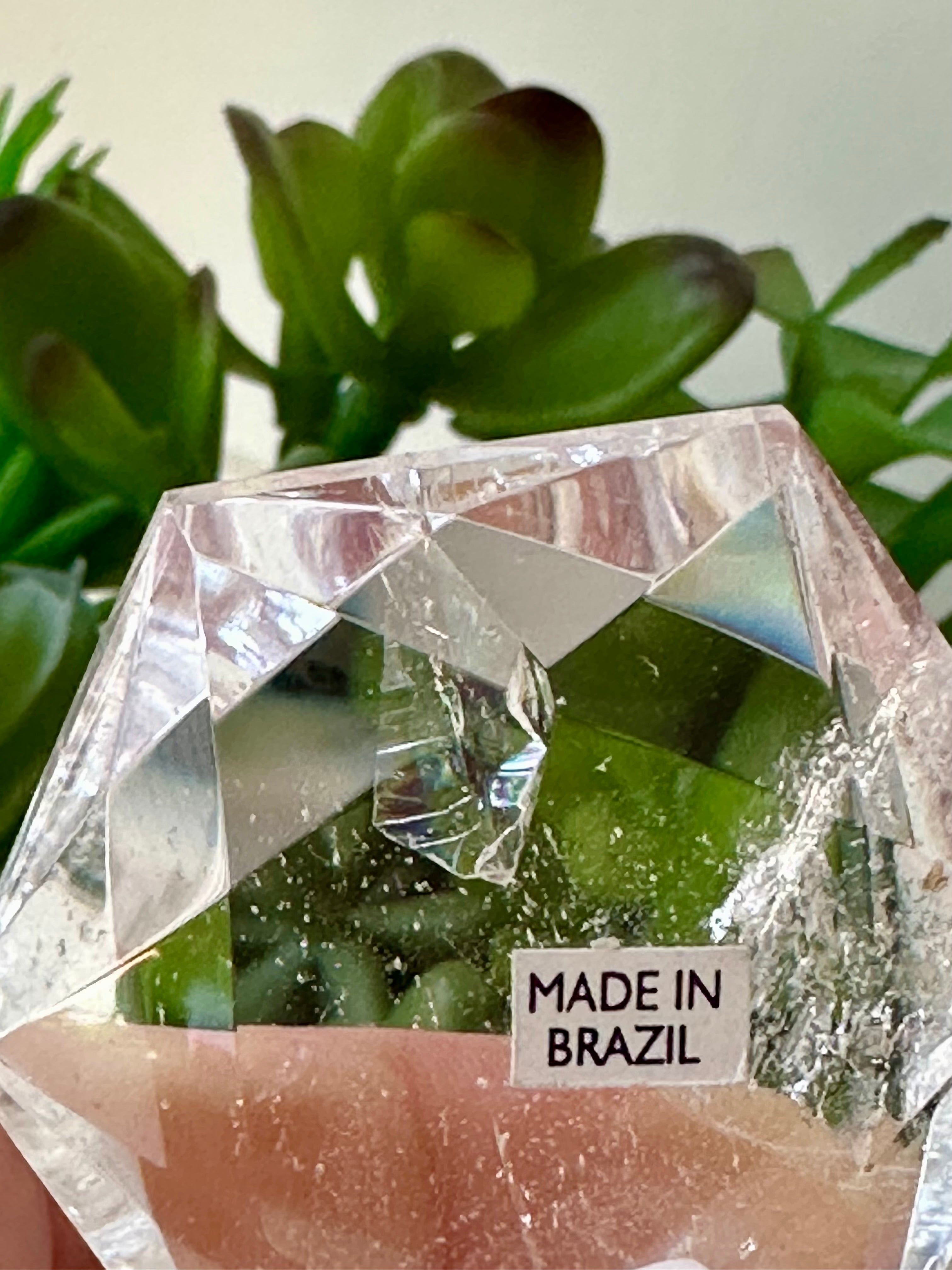 Genuine Clear Quartz Star of David. Medium Hexagon Sacred Geometry