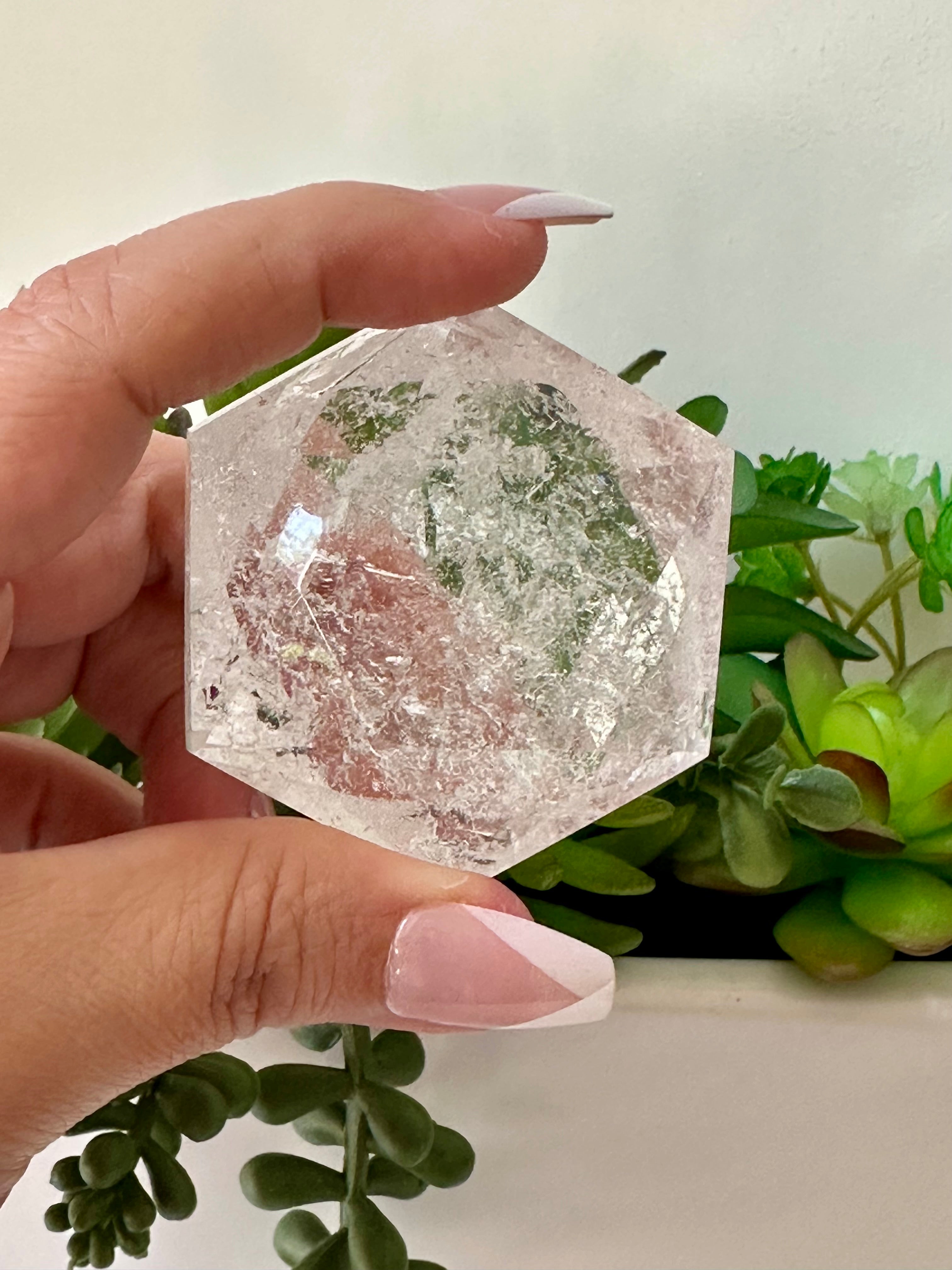 Genuine Clear Quartz Star of David. Medium Hexagon Sacred Geometry. 112gr.