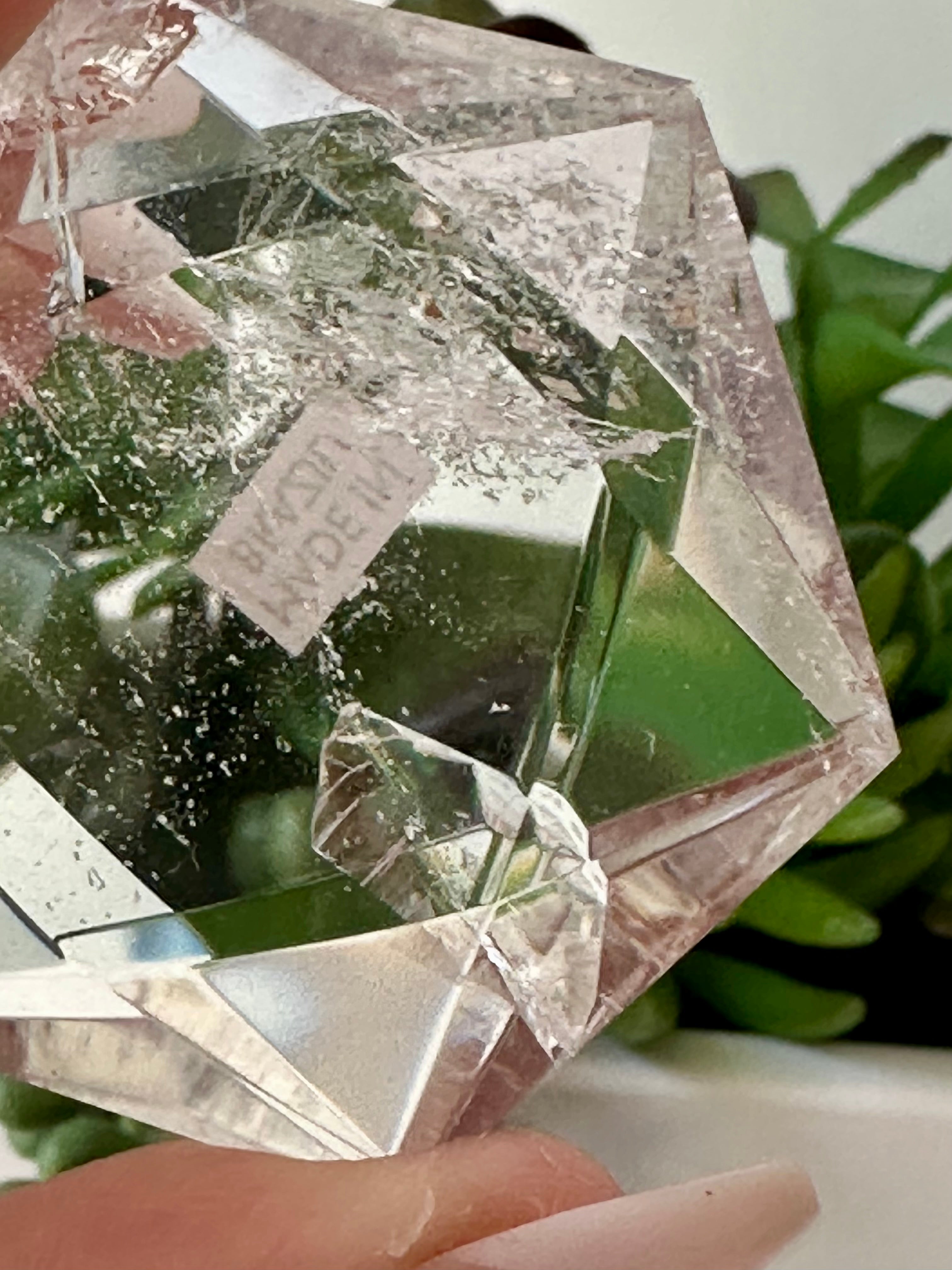 Genuine Clear Quartz Star of David. Medium Hexagon Sacred Geometry