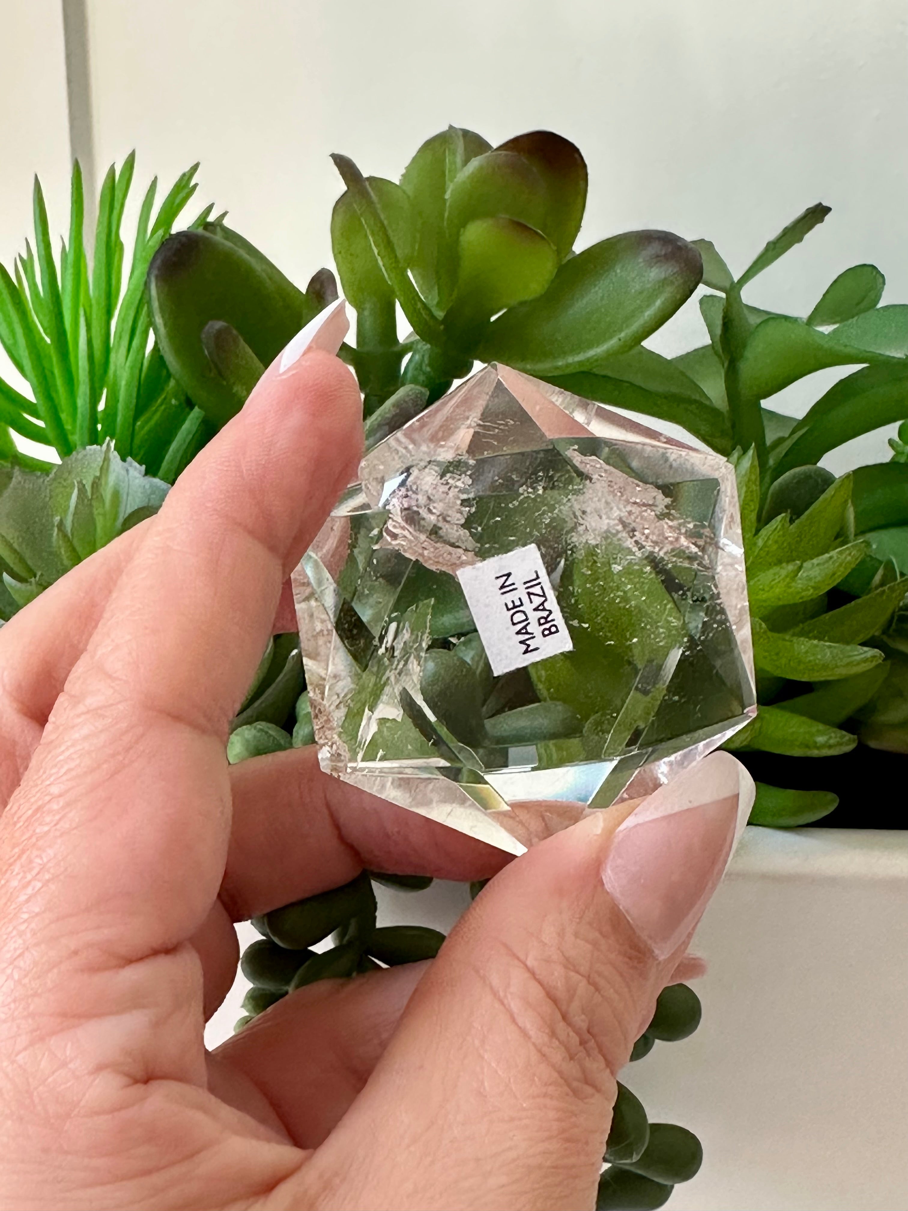 Genuine Clear Quartz Star of David. Medium Hexagon Sacred Geometry