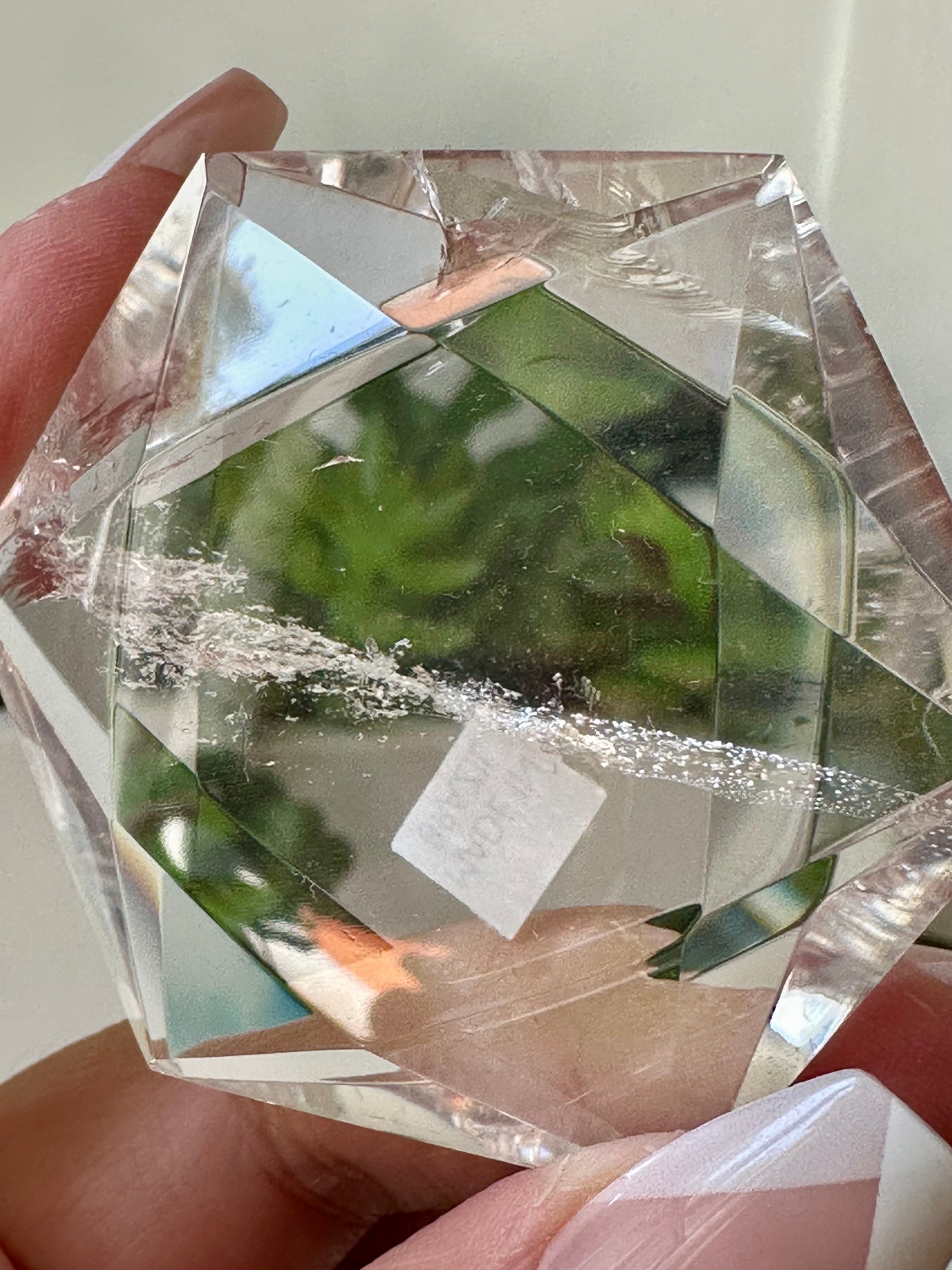 Genuine Clear Quartz Star of David. Medium Hexagon Sacred Geometry