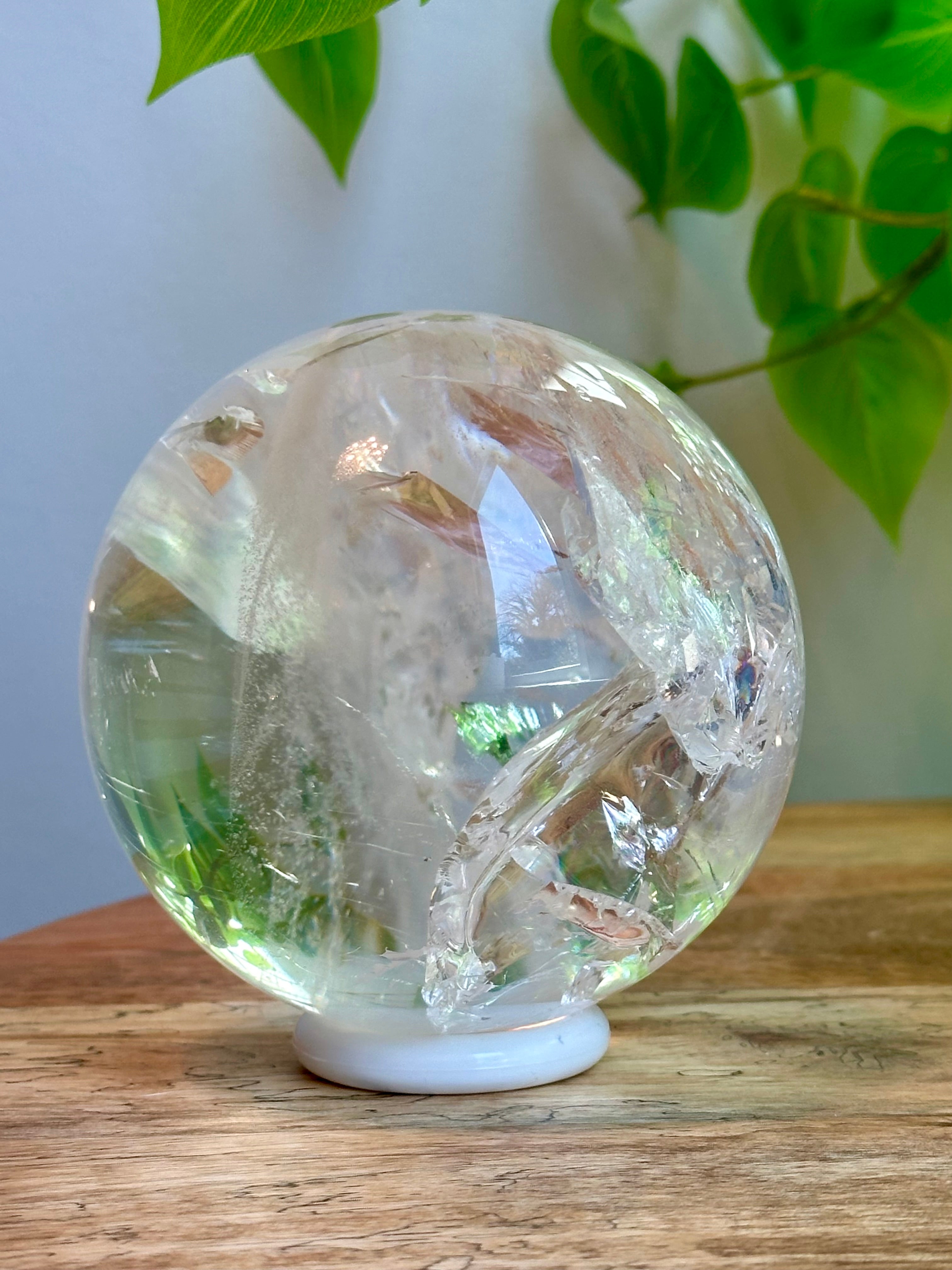 Grade AAA Extra Large Quartz Sphere full of Rainbows