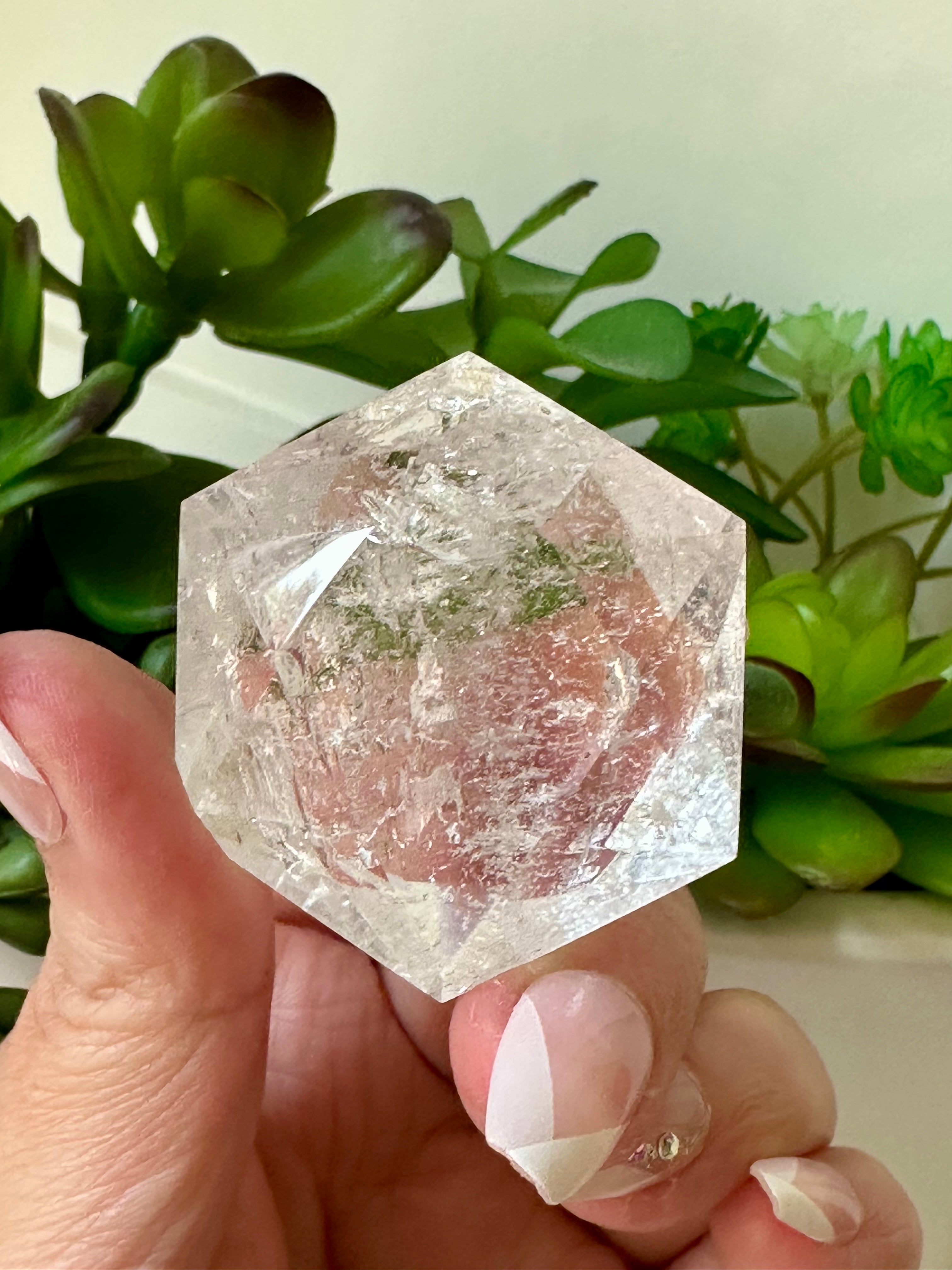 Genuine Clear Quartz Star of David. Medium Hexagon Sacred Geometry