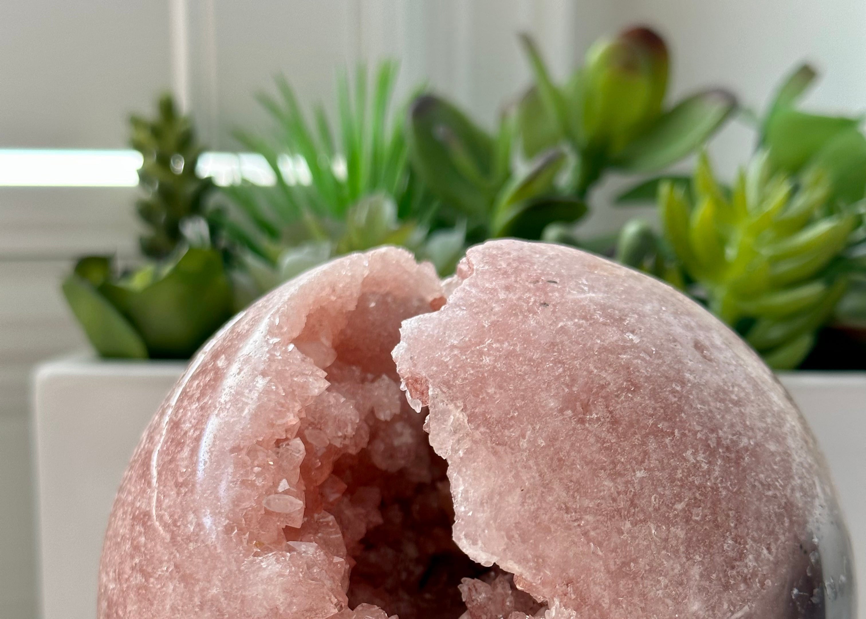 XXL Pink Amethyst Sphere from Brazil. Over 3lbs. 110mm.