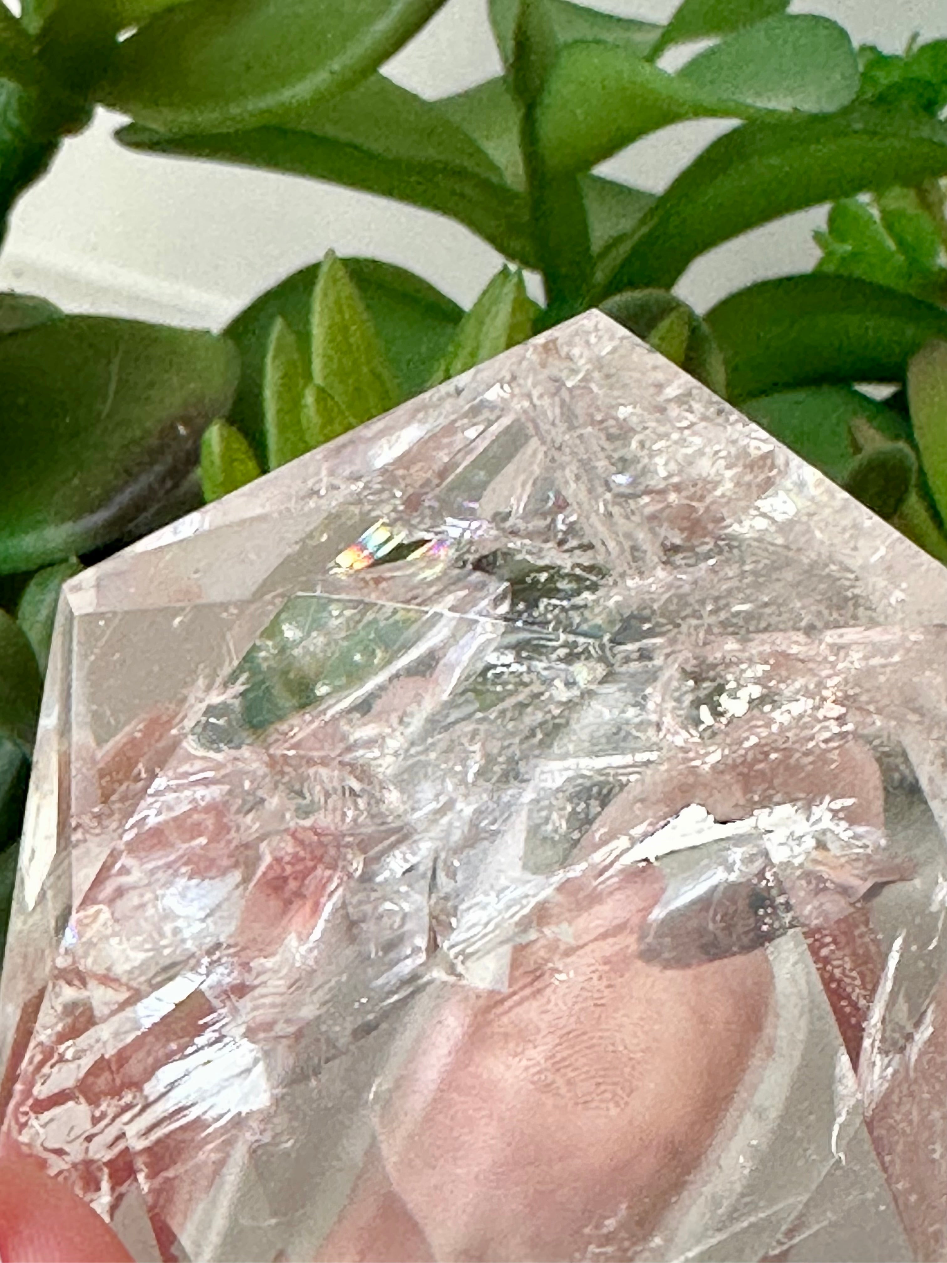 Genuine Clear Quartz Star of David. Large Hexagon Sacred Geometry
