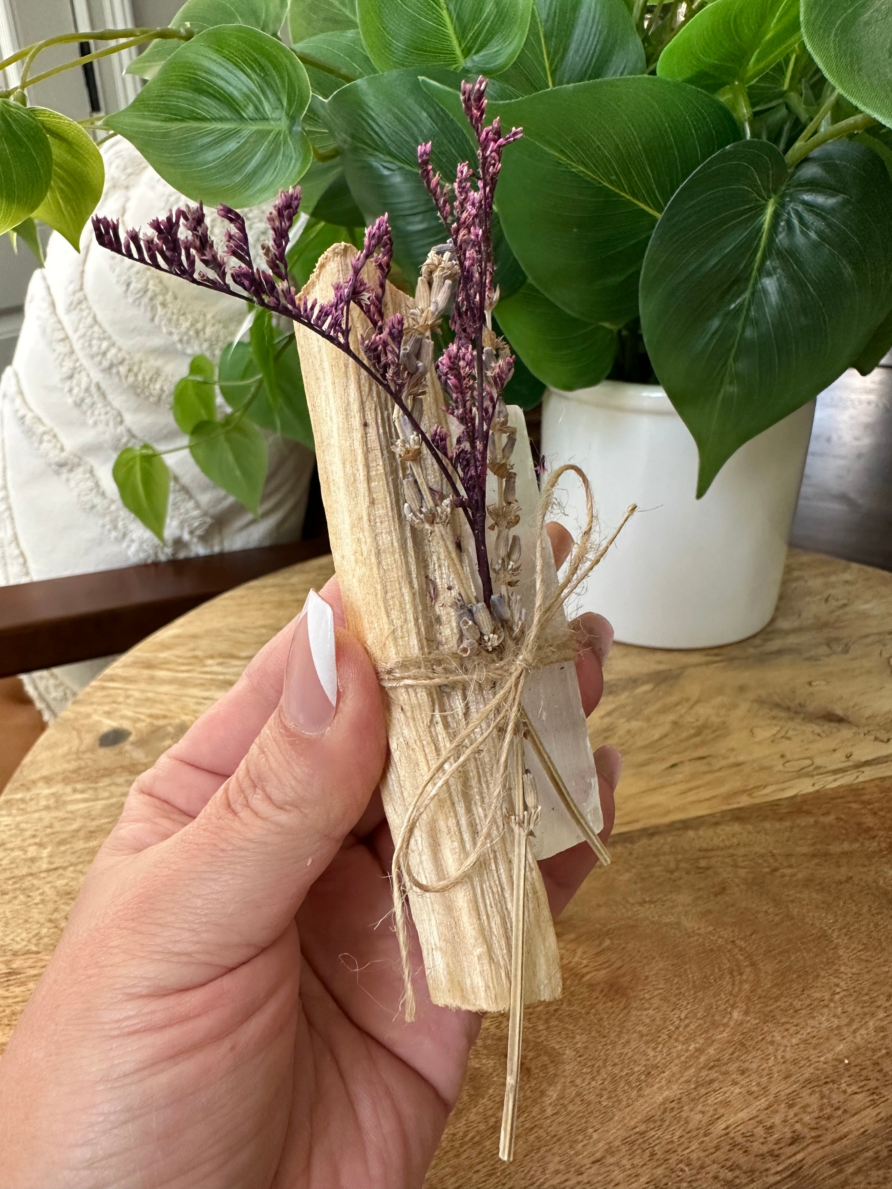 Selenite and Palo Santo bundles