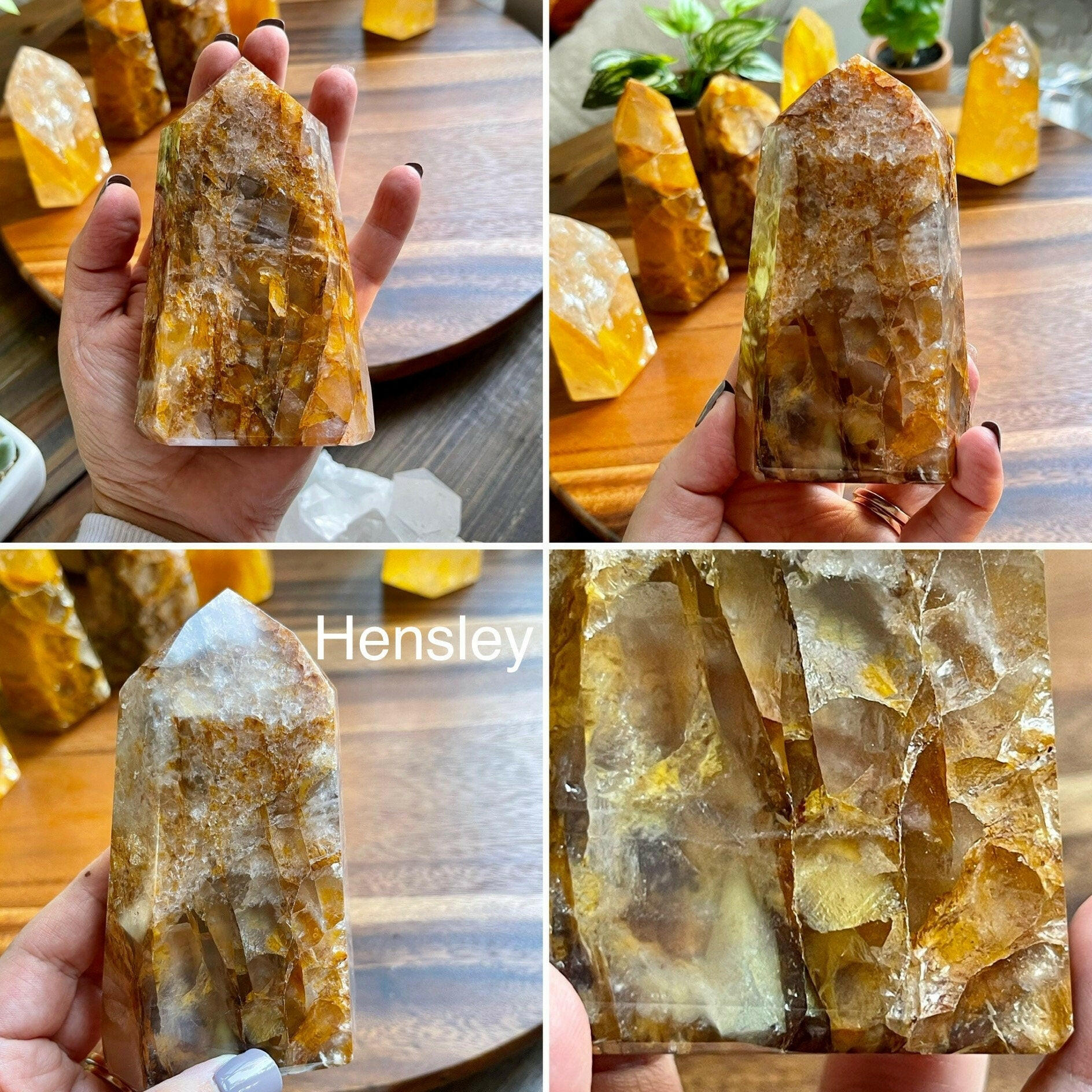 Golden Healer Towers. Hematoid Quartz Generator Points from Brazil