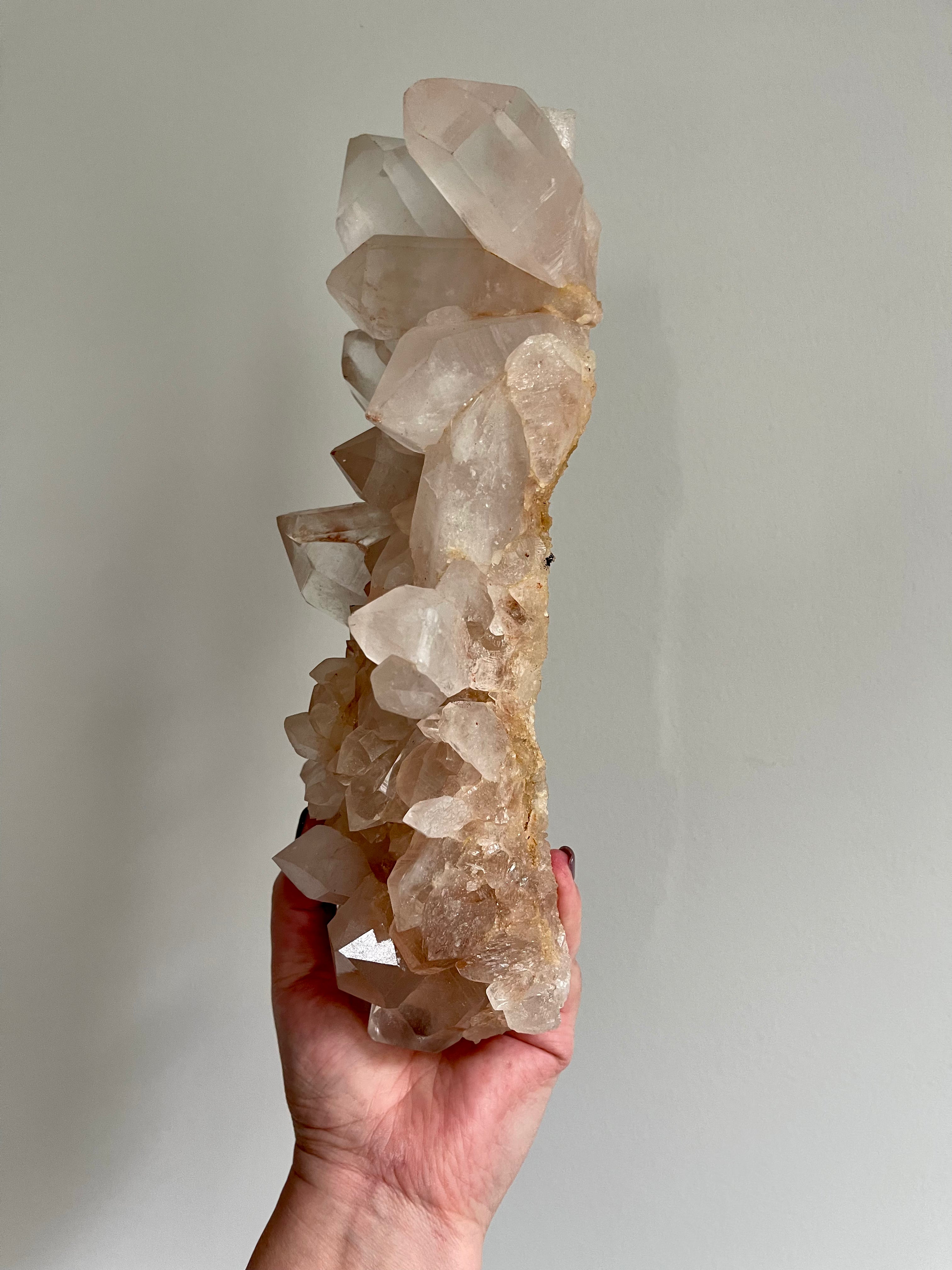 Pink Himalayan Quartz Cluster. High grade Samadhi cluster from India. Over 5lb.