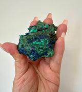 Darling Azurite and Malachite slab. Azurite specimen, Azurite Malachite raw specimen crystal.