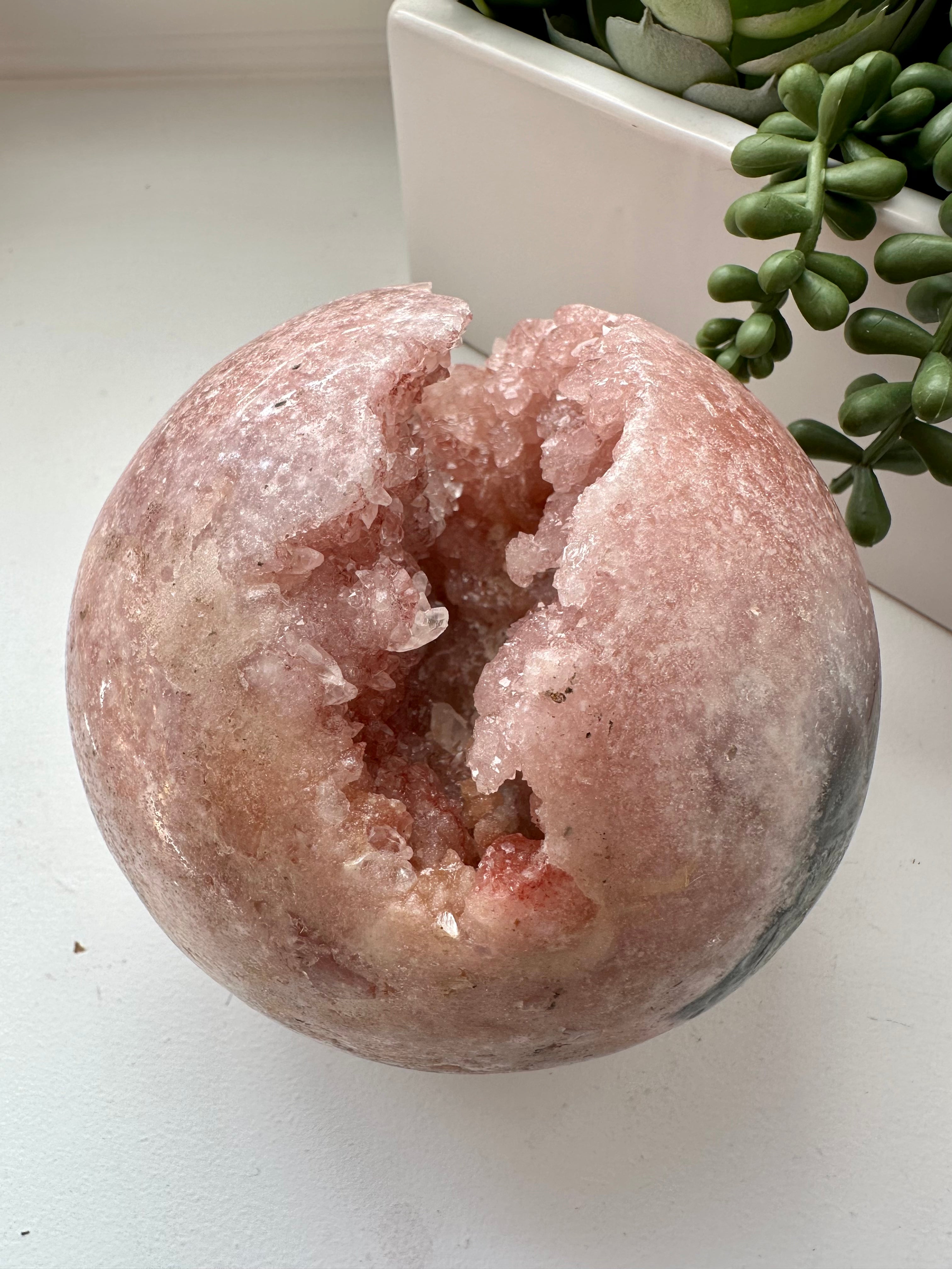 XXL Pink Amethyst Sphere from Brazil. Over 3lbs. 110mm.