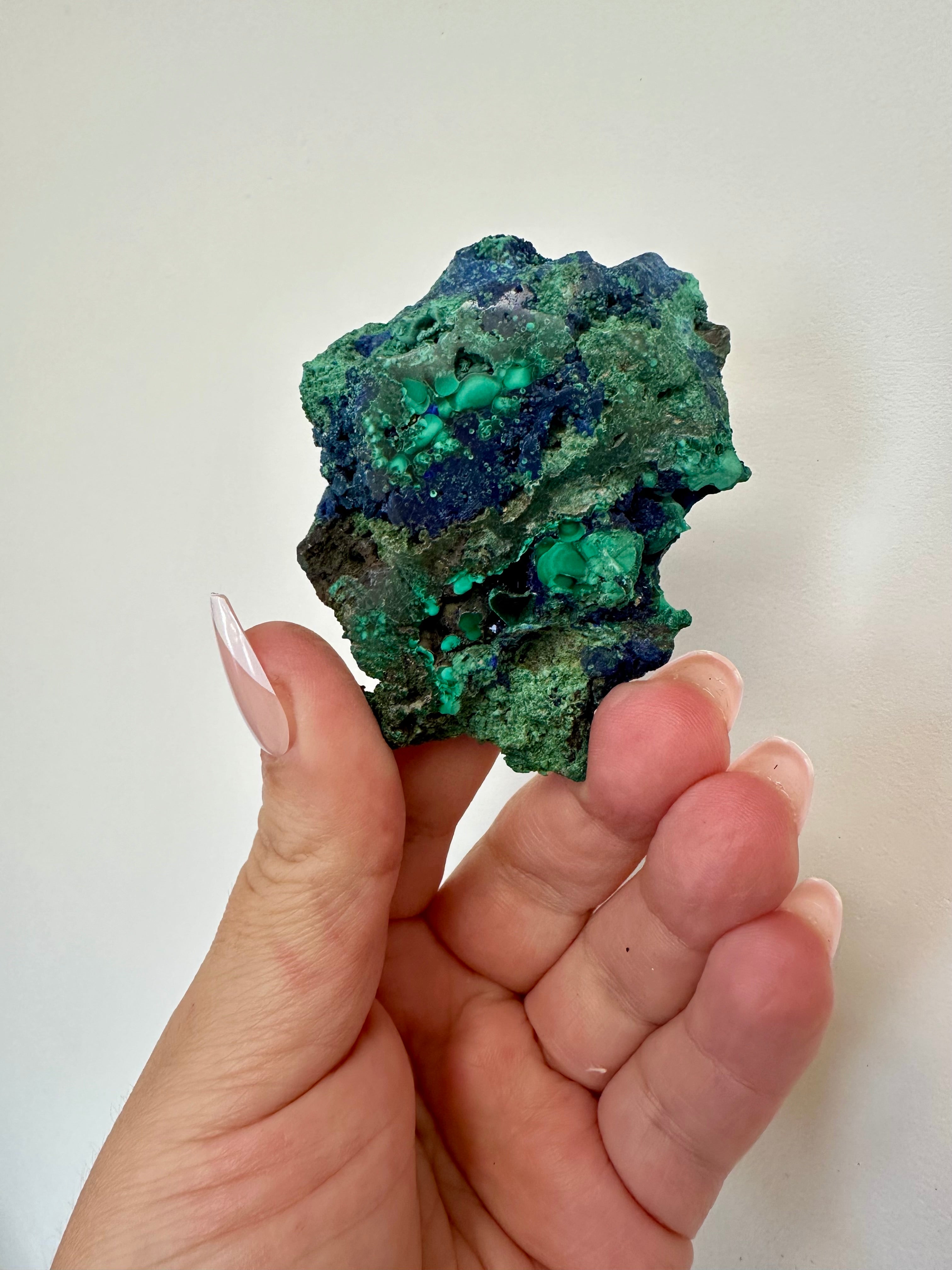 Darling Azurite and Malachite slab. Azurite specimen, Azurite Malachite raw specimen crystal.