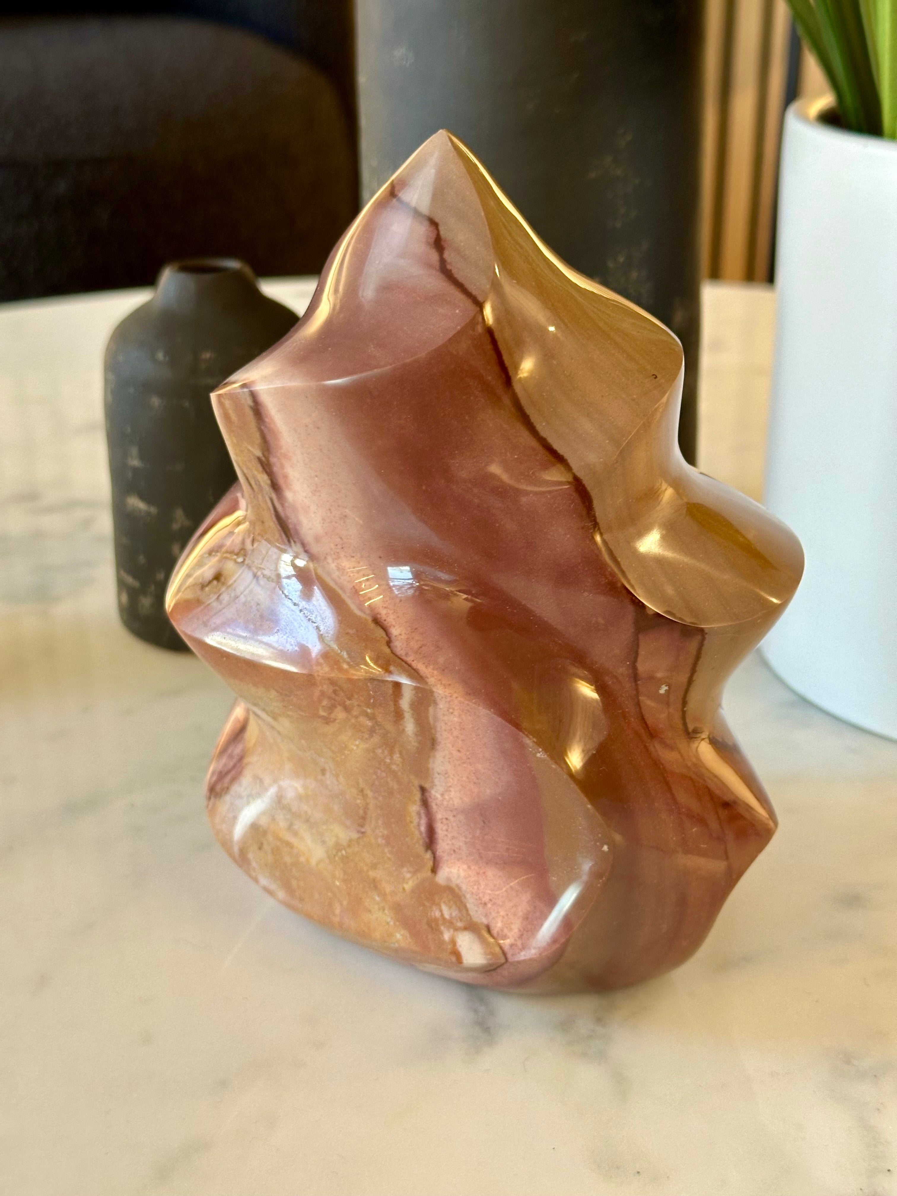 Genuine Polished Polychrome Jasper Flames from Madagascar