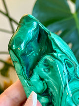 Vibrant and glossy Malachite Free Form from Congo.