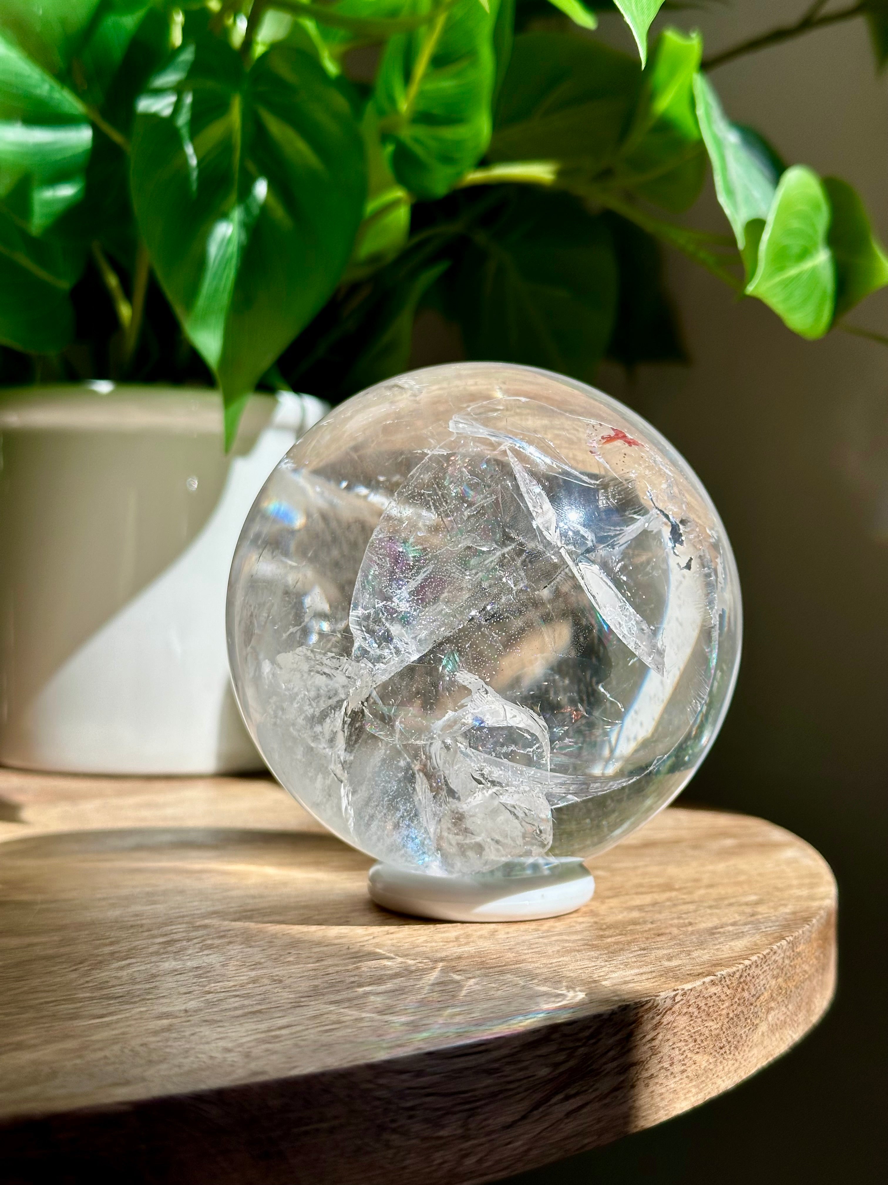 Grade AAA Extra Large Quartz Sphere full of Rainbows