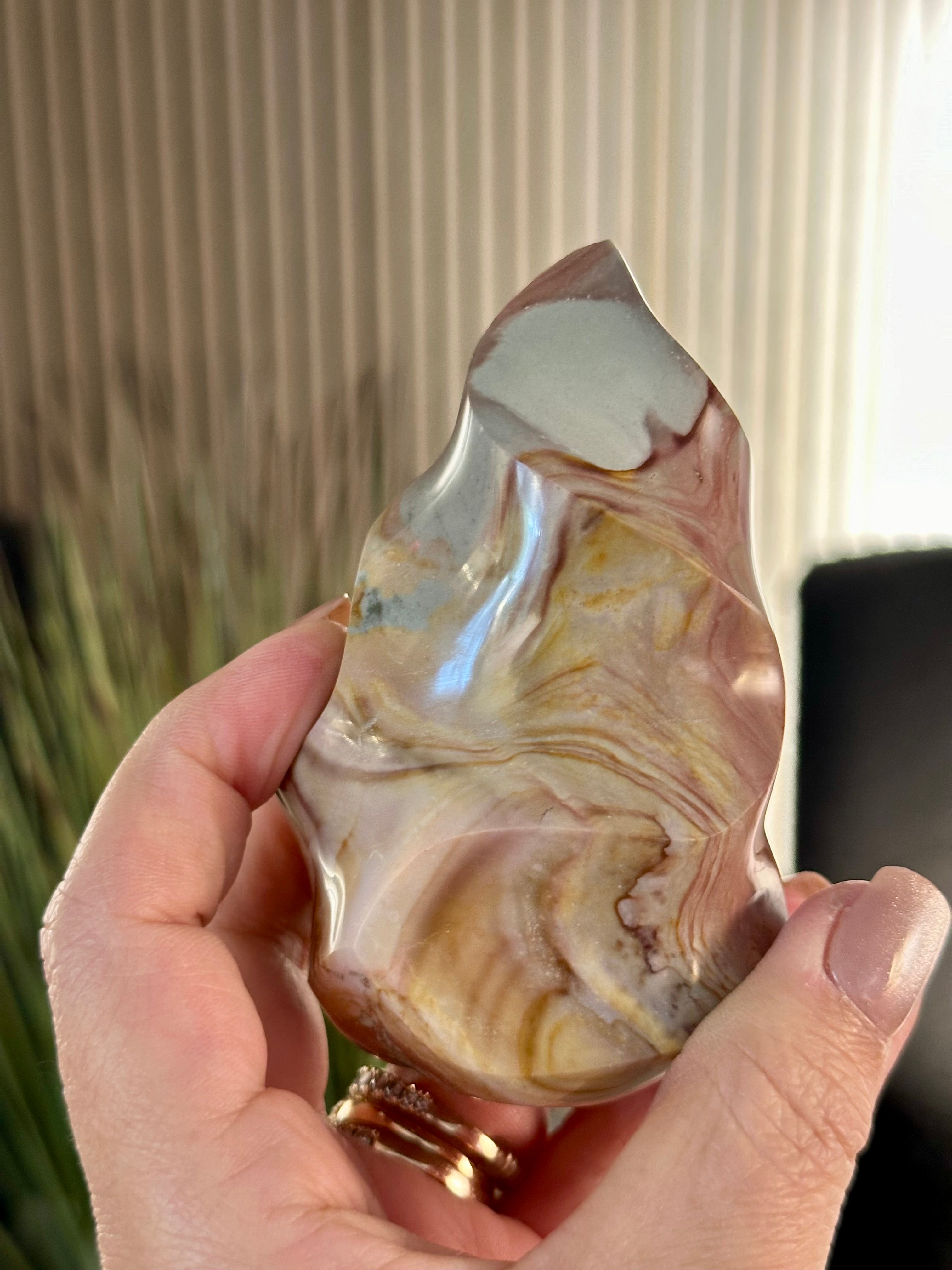 Genuine Polished Polychrome Jasper Flames from Madagascar