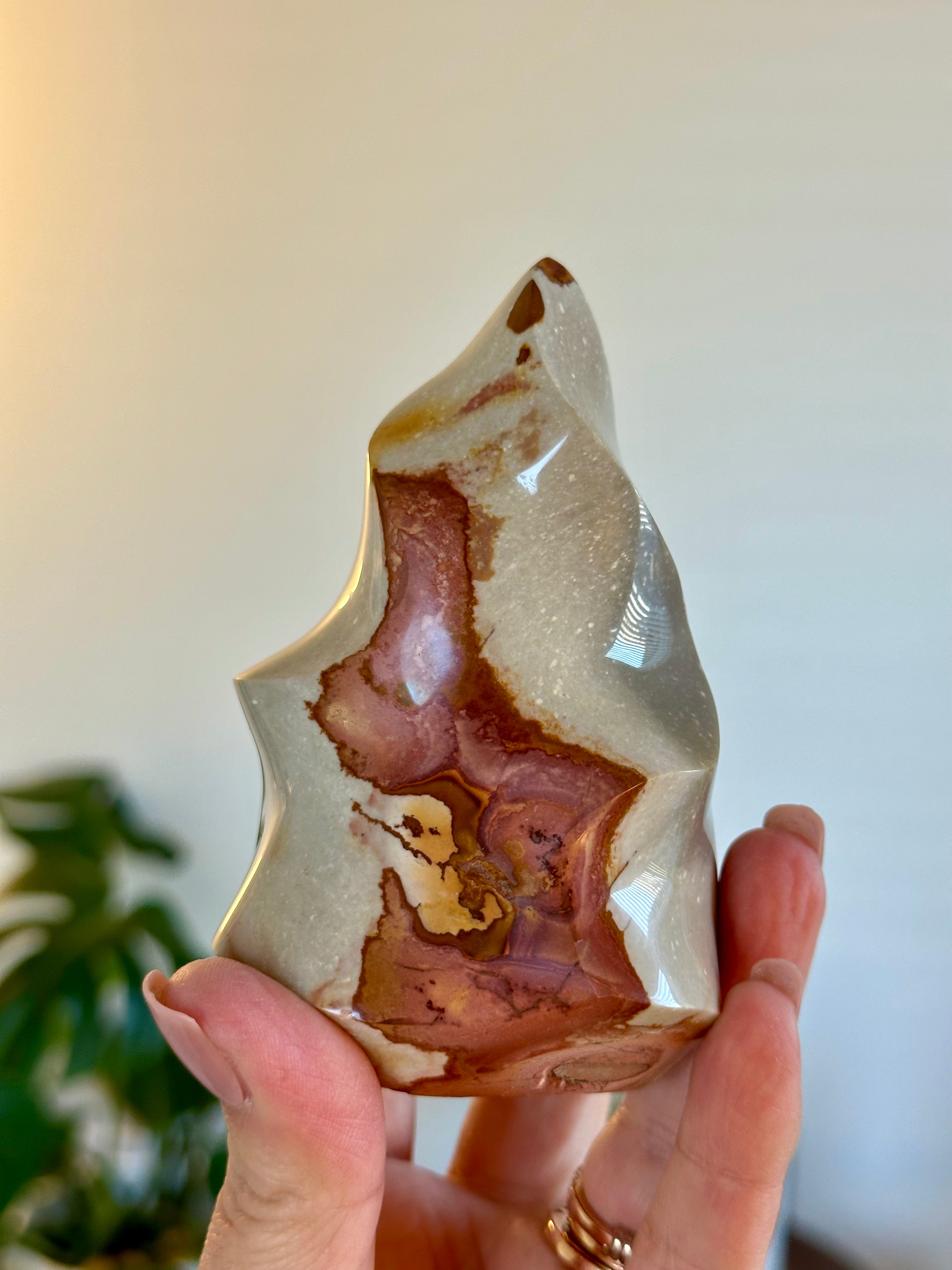 Genuine Polished Polychrome Jasper Flames from Madagascar