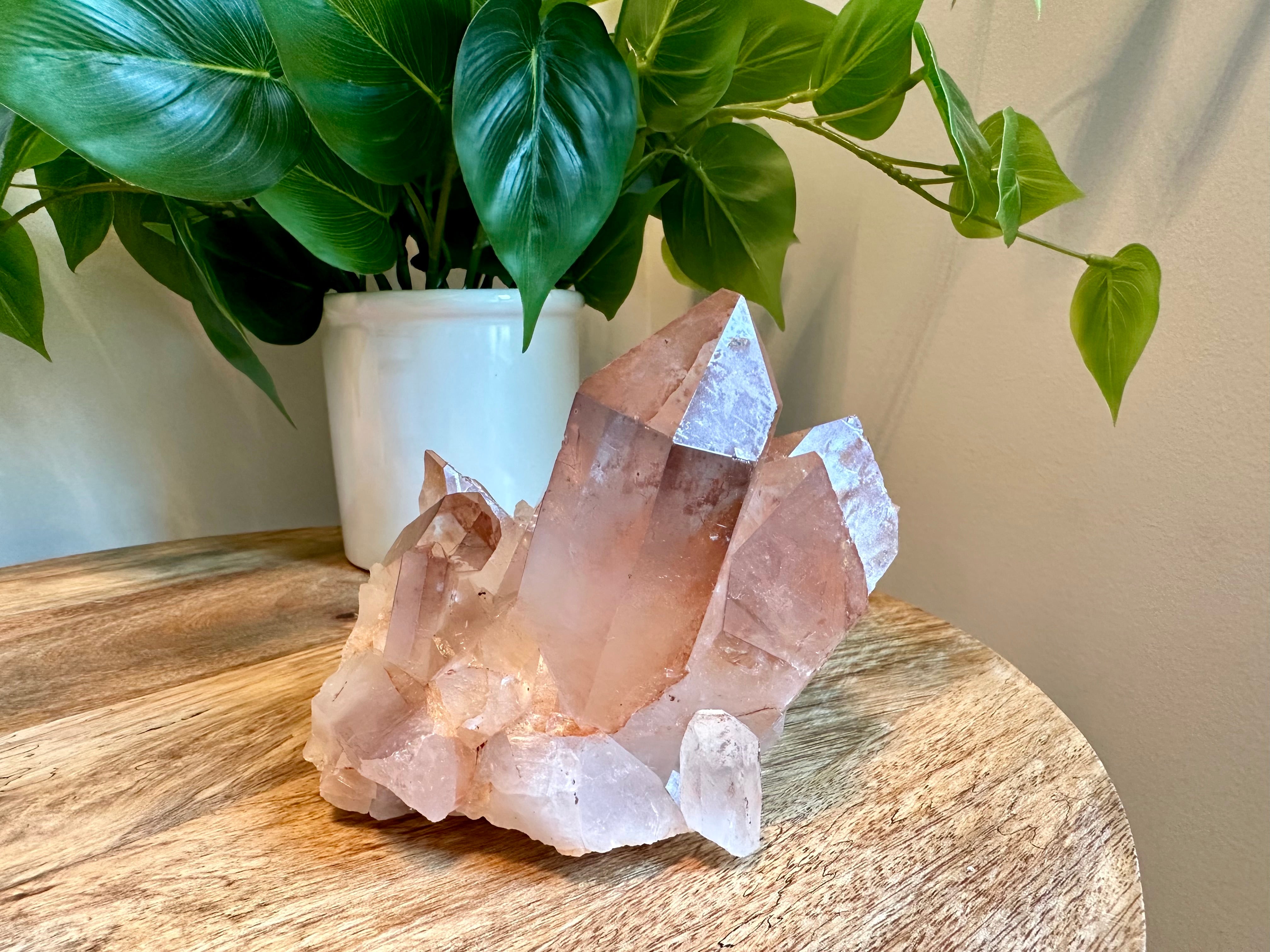 Rare Red and Pink Himalayan Quartz Cluster. 2lbs. 13oz.