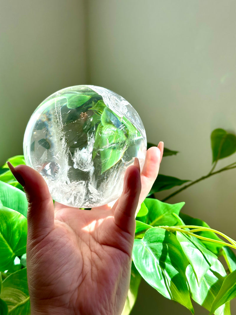 Grade AAA Extra Large Quartz Sphere full of Rainbows