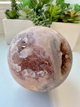 XL Pink Amethyst Sphere from Brazil. Over 2lbs. 101mm