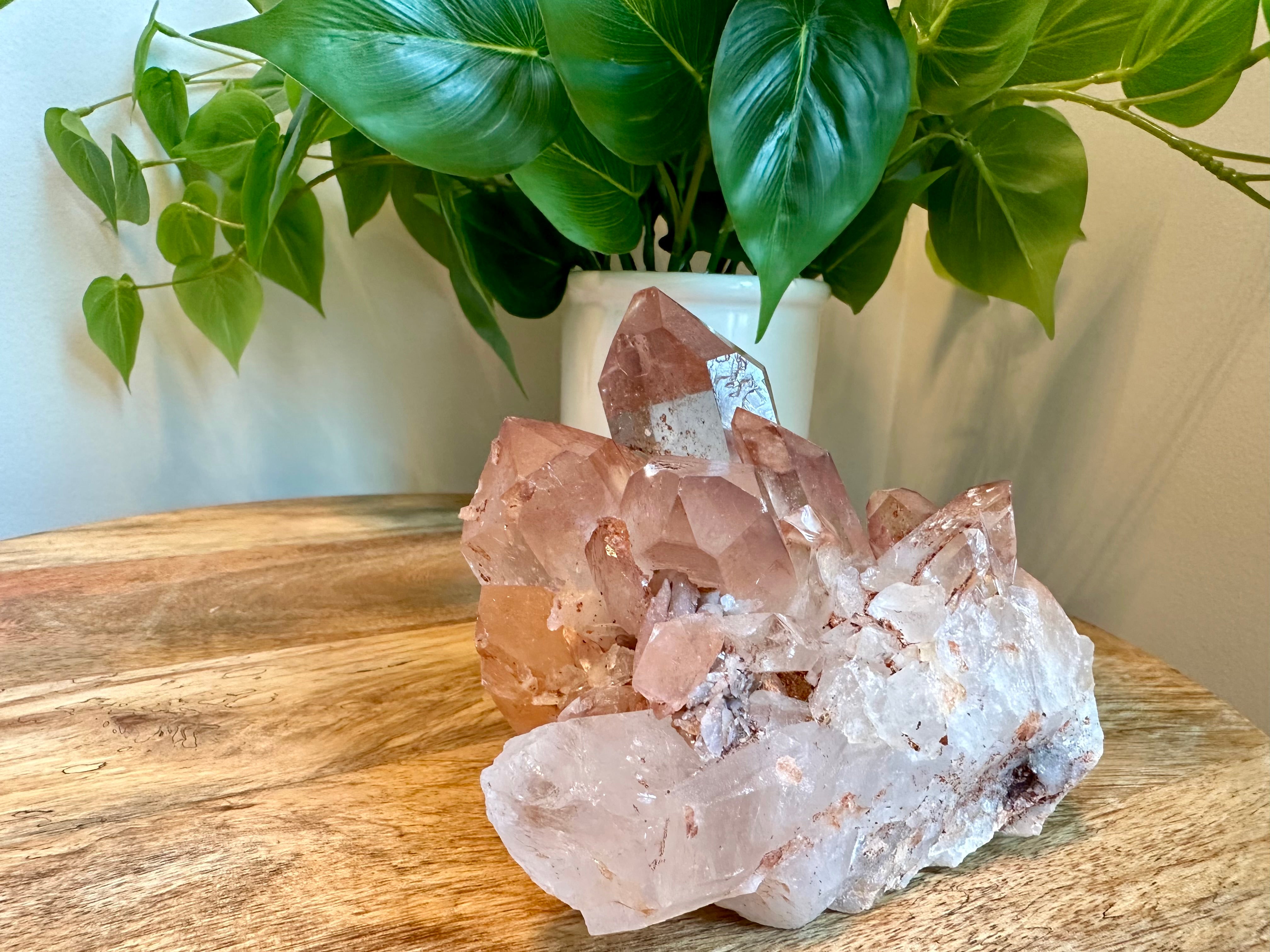 Rare Red and Pink Himalayan Quartz Cluster. 2lbs. 13oz.