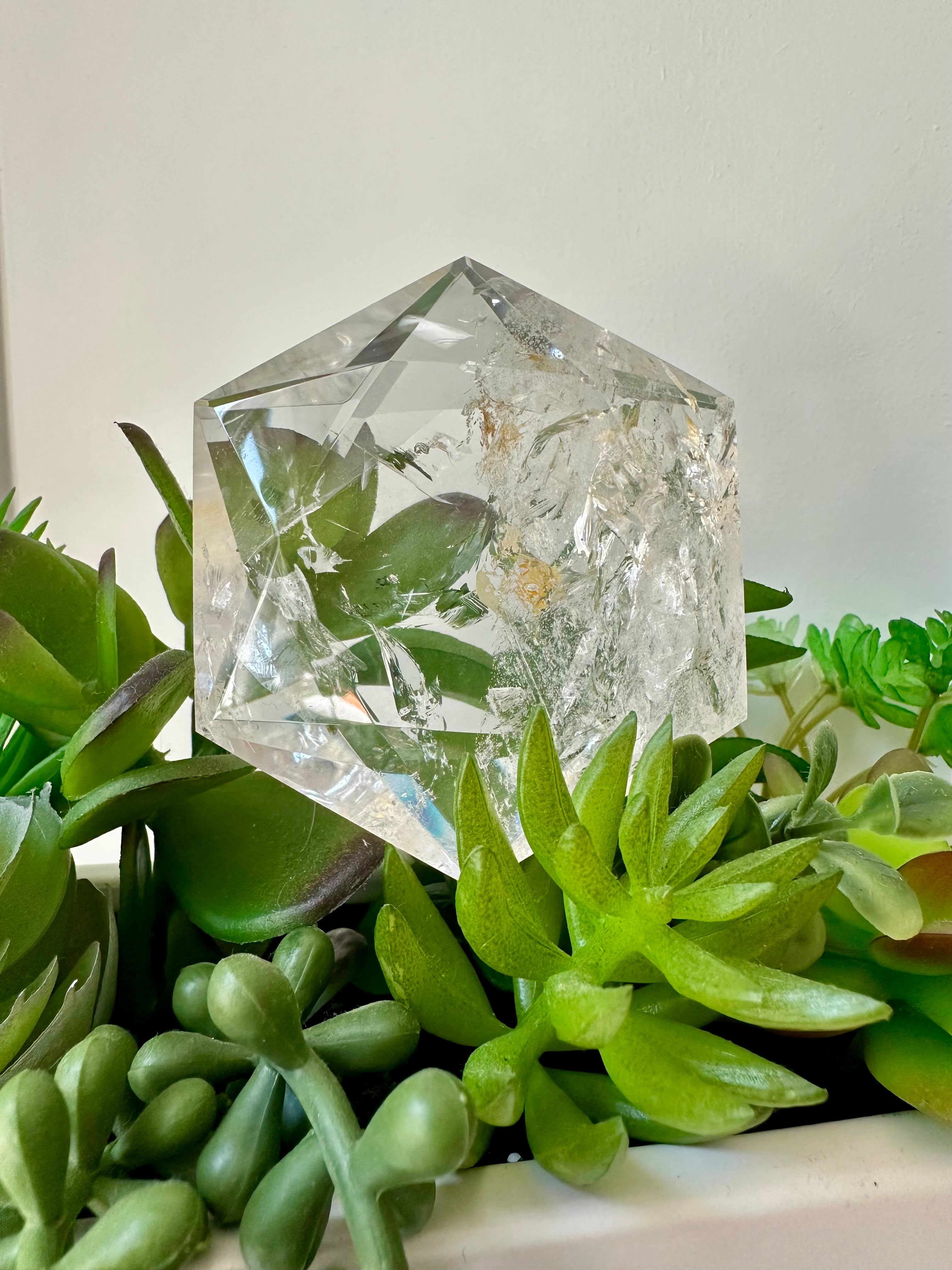Genuine Clear Quartz Star of David. XL Hexagon Sacred Geometry