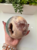 XL Pink Amethyst Sphere from Brazil. Over 2lbs. 101mm