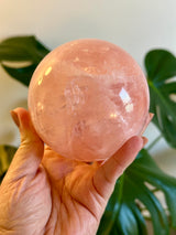 Exceptional Large Rose Quartz Sphere from Brazil. Over 2lbs.