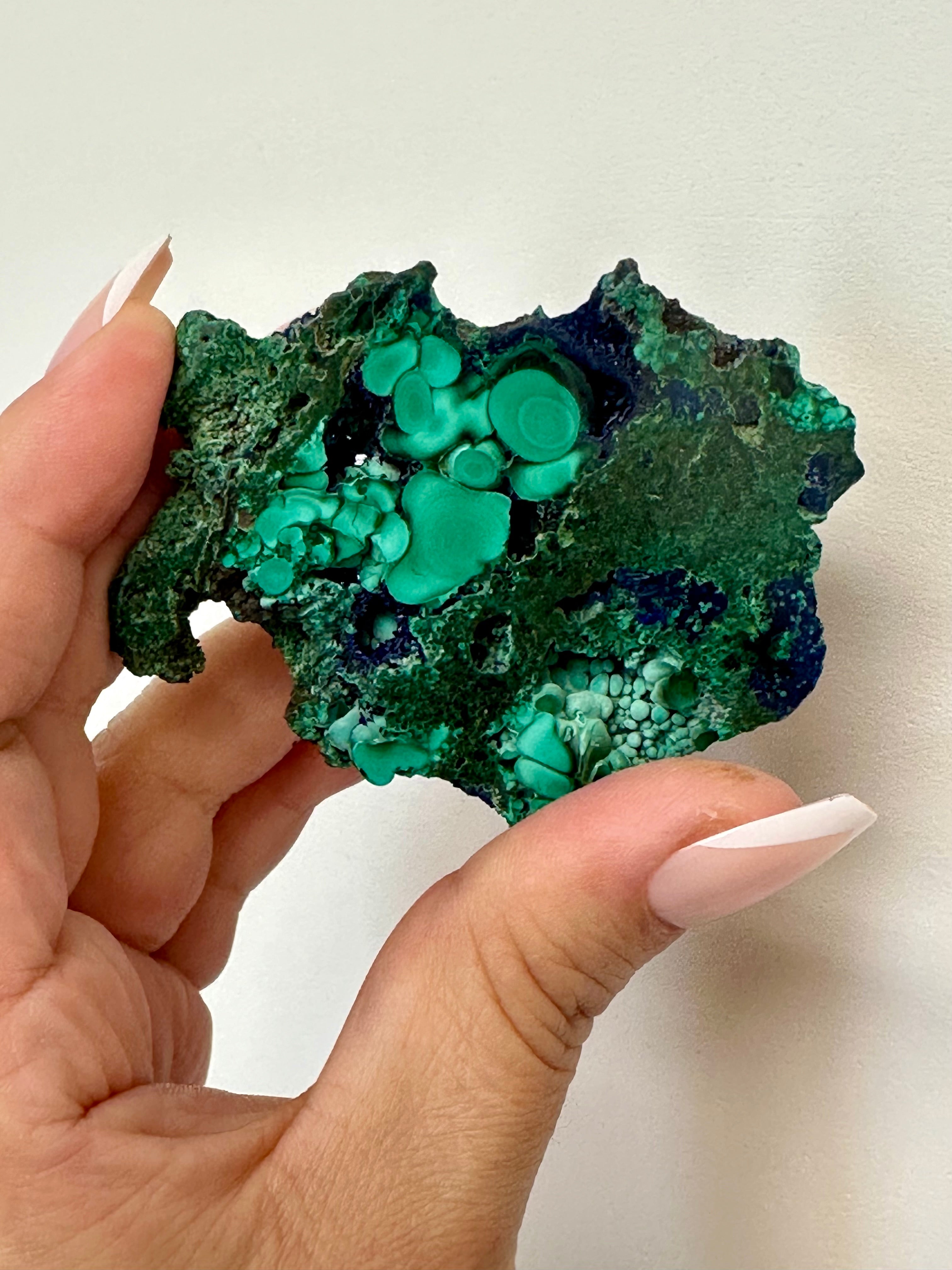 Darling Azurite and Malachite slab. Azurite specimen, Azurite Malachite raw specimen crystal.