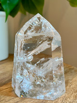 Large Grade A Quartz Tower with natural striking layers. 1lb3oz.