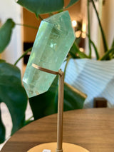 Fluorite Double Terminated Point with Custom stand. 256 gr.