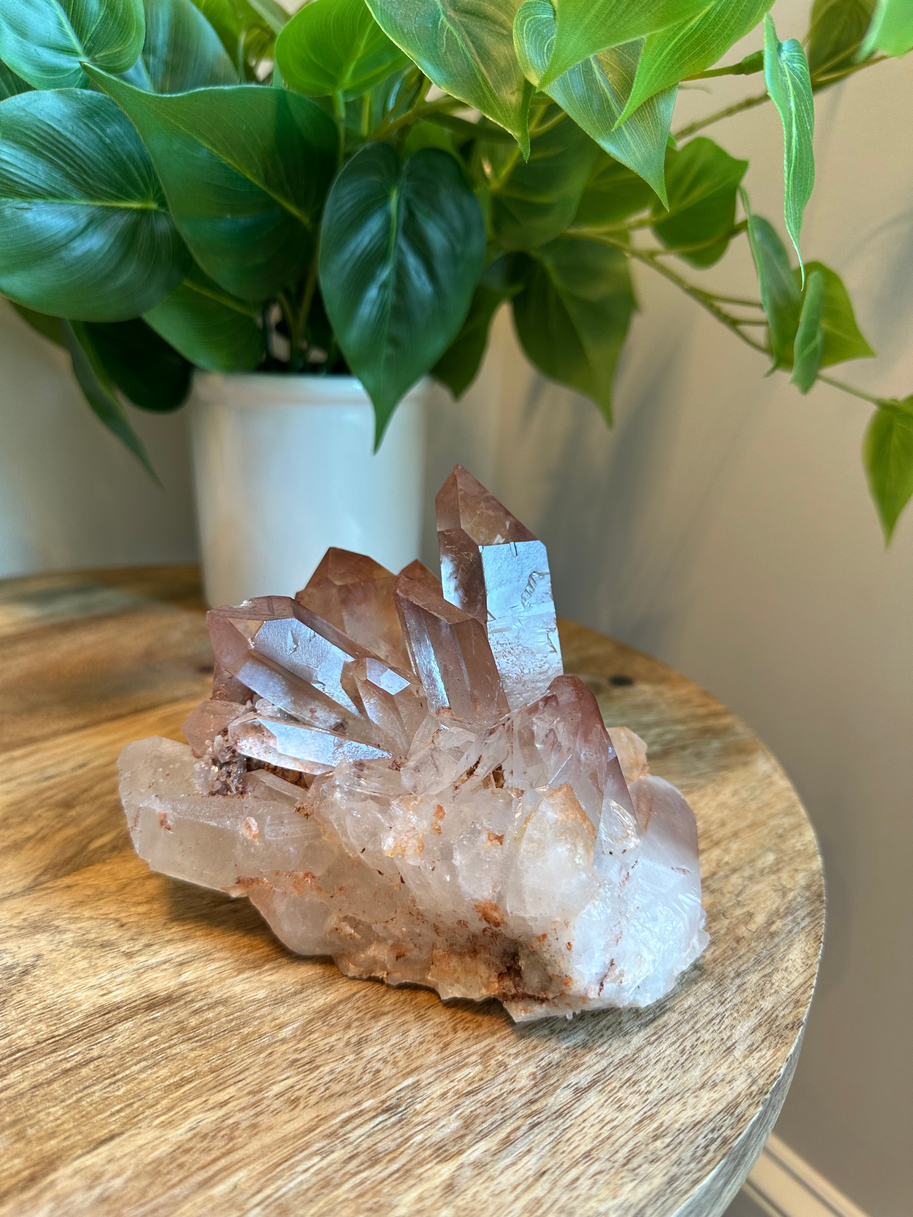 Rare Red and Pink Himalayan Quartz Cluster. 2lbs. 13oz.