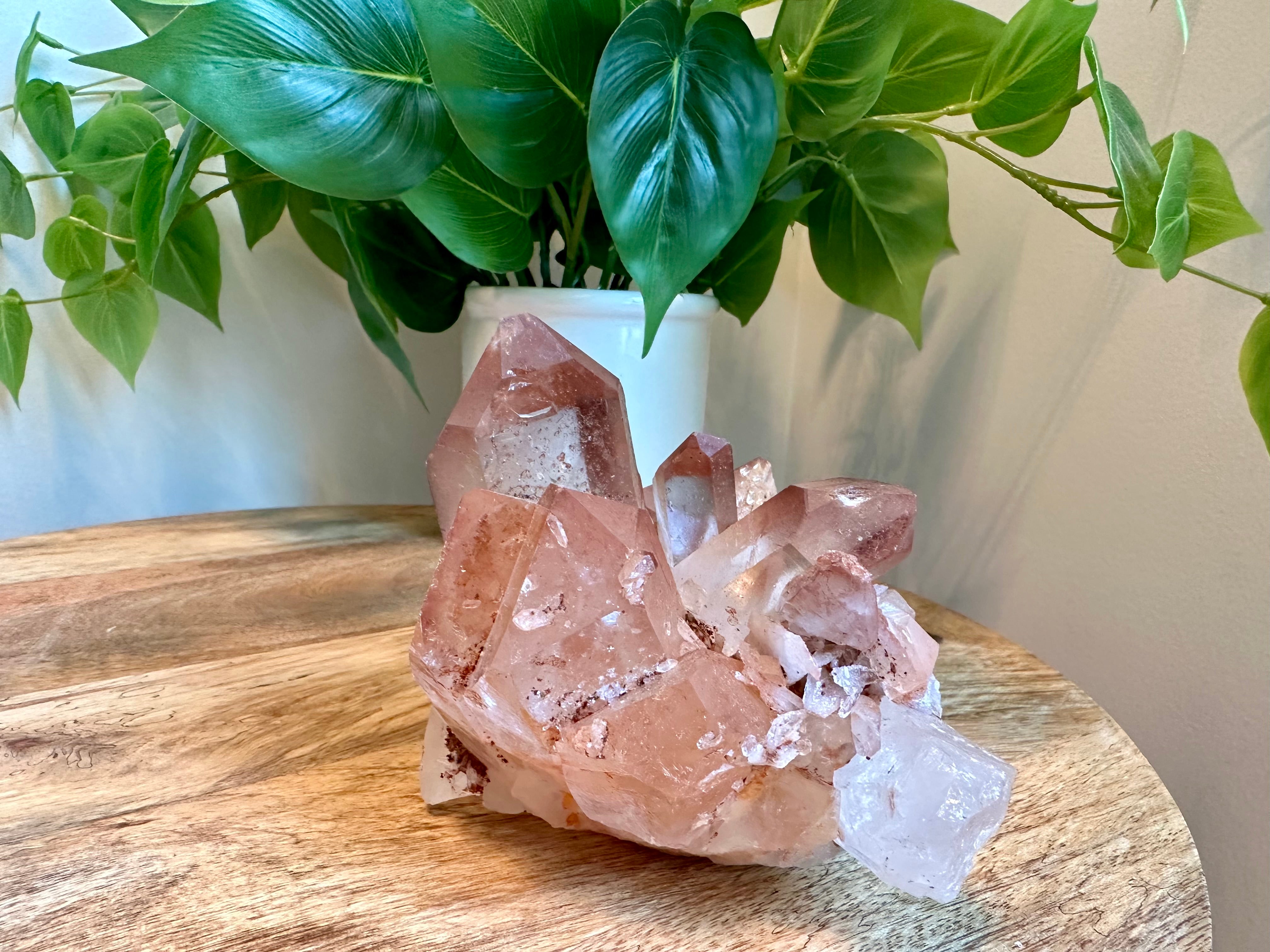 Rare Red and Pink Himalayan Quartz Cluster. 2lbs. 13oz.