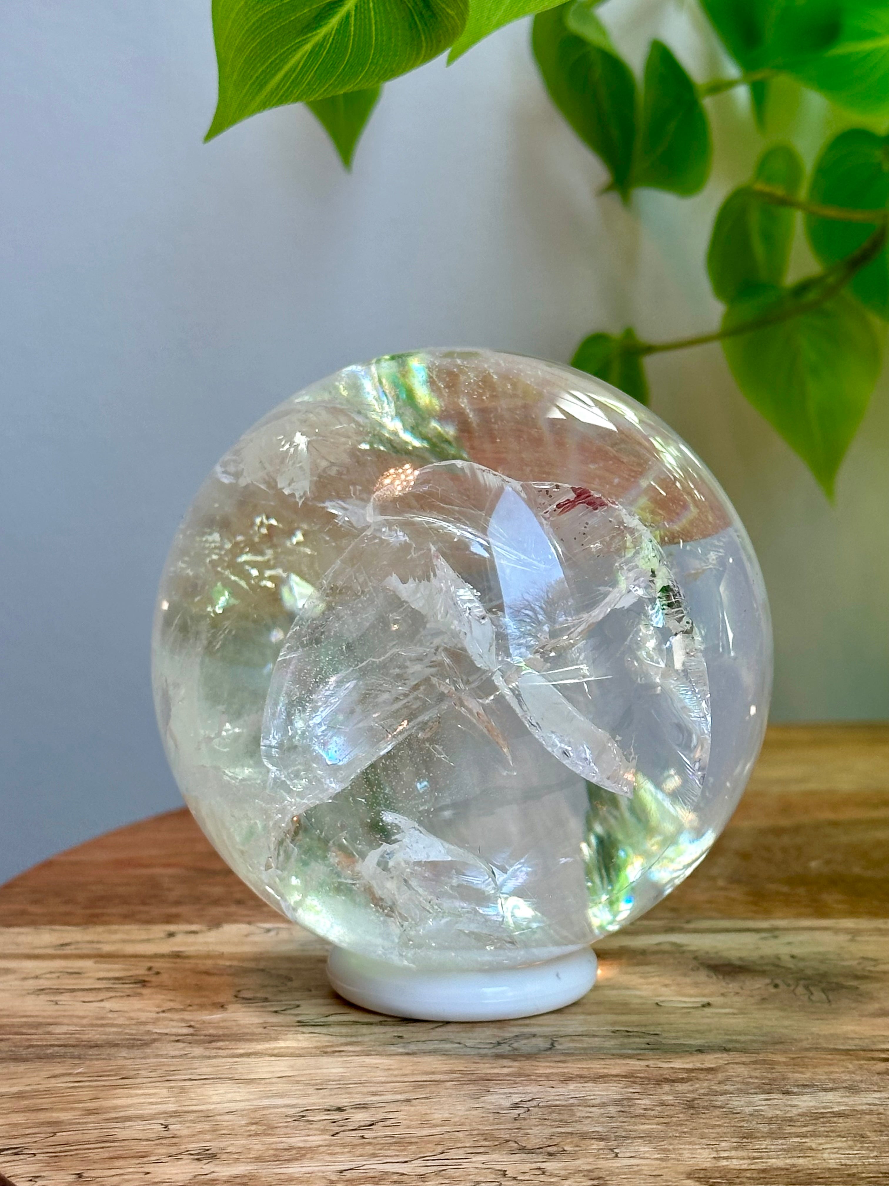 Grade AAA Extra Large Quartz Sphere full of Rainbows