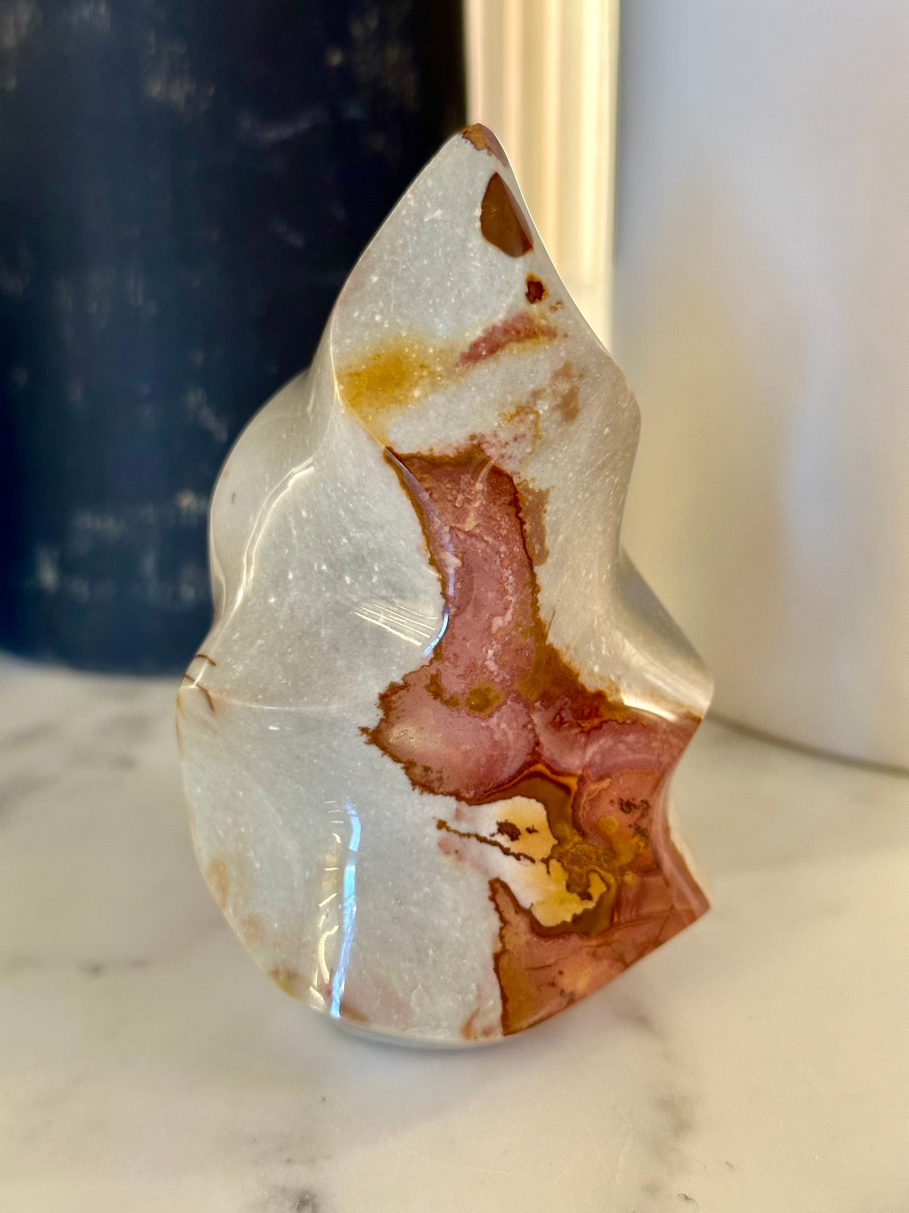 Genuine Polished Polychrome Jasper Flames from Madagascar