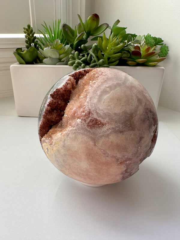 XL Pink Amethyst Sphere from Brazil. Over 2lbs. 101mm