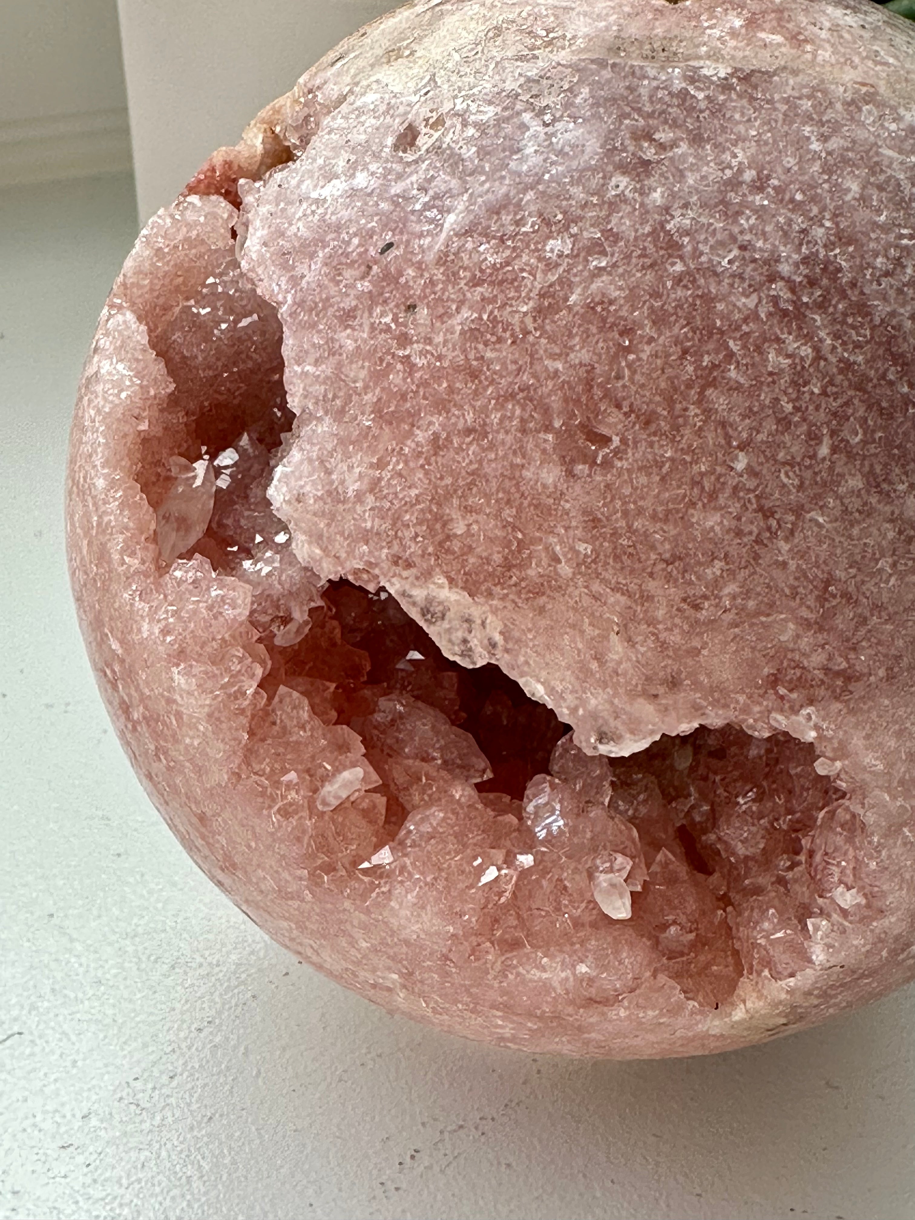 XXL Pink Amethyst Sphere from Brazil. Over 3lbs. 110mm.