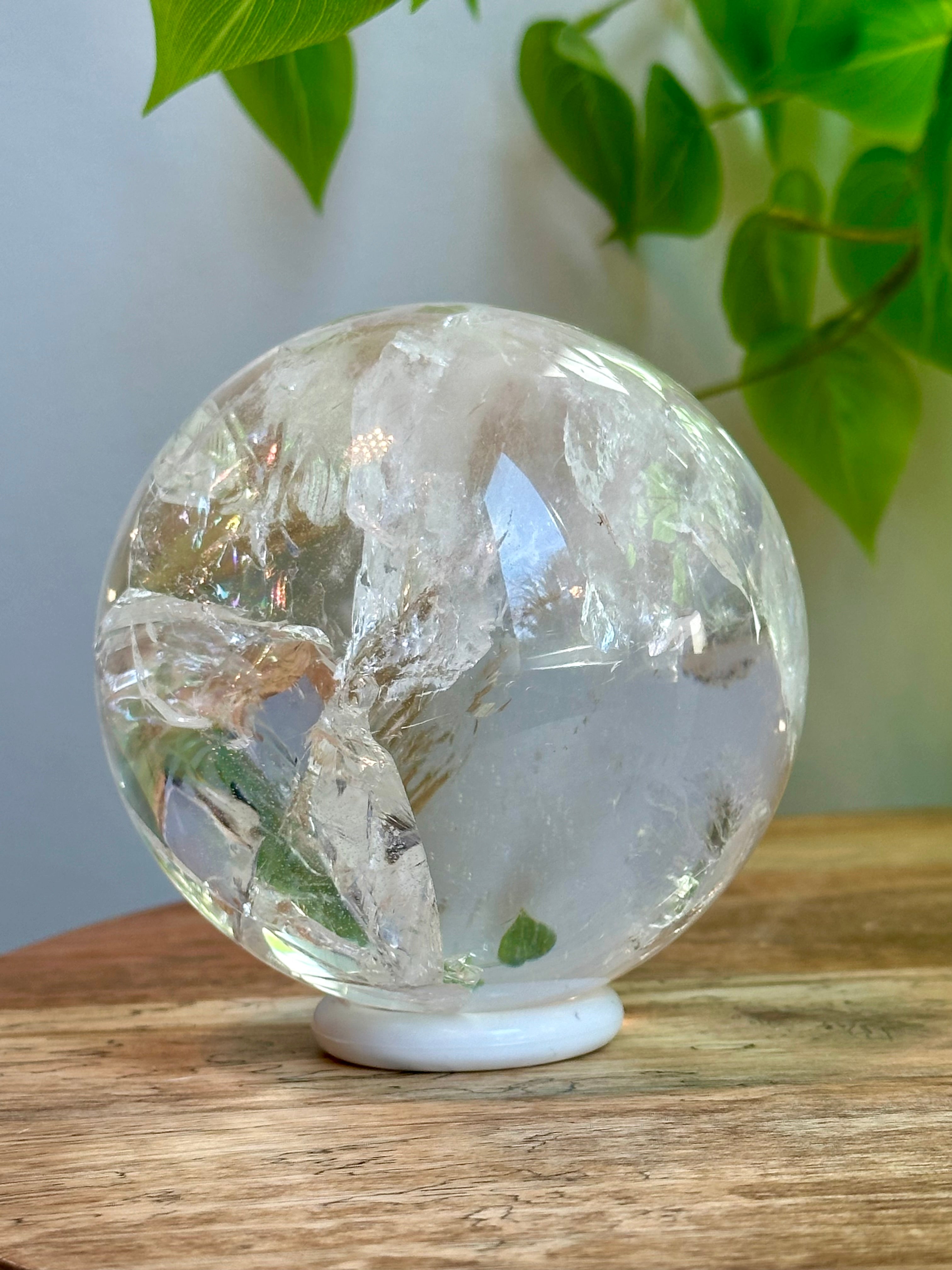 Grade AAA Extra Large Quartz Sphere full of Rainbows