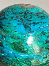 High Quality Large Chrysocolla sphere from Peru. 2lbs 6.7oz.