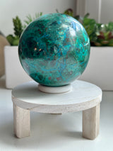 High Quality Large Chrysocolla sphere from Peru. 2lbs 10.8oz.