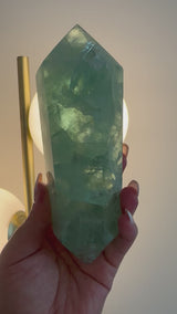 Extra Large Fluorite Double Terminated Point with Custom stand. 1lb. 12oz.