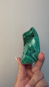 Vibrant and glossy Malachite Free Form from Congo.