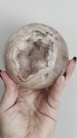 Large Pink Amethyst Sphere from Brazil. 2lbs. 89.4mm