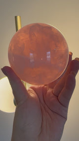 Exceptional Large Rose Quartz Sphere from Brazil. Over 2lbs.