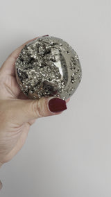 Sophisticated Pyrite Sphere from Peru. 638gr. 73mm.