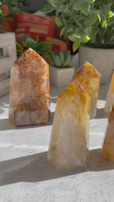 Golden Healer Towers. Hematoid Quartz Generator Points from Brazil