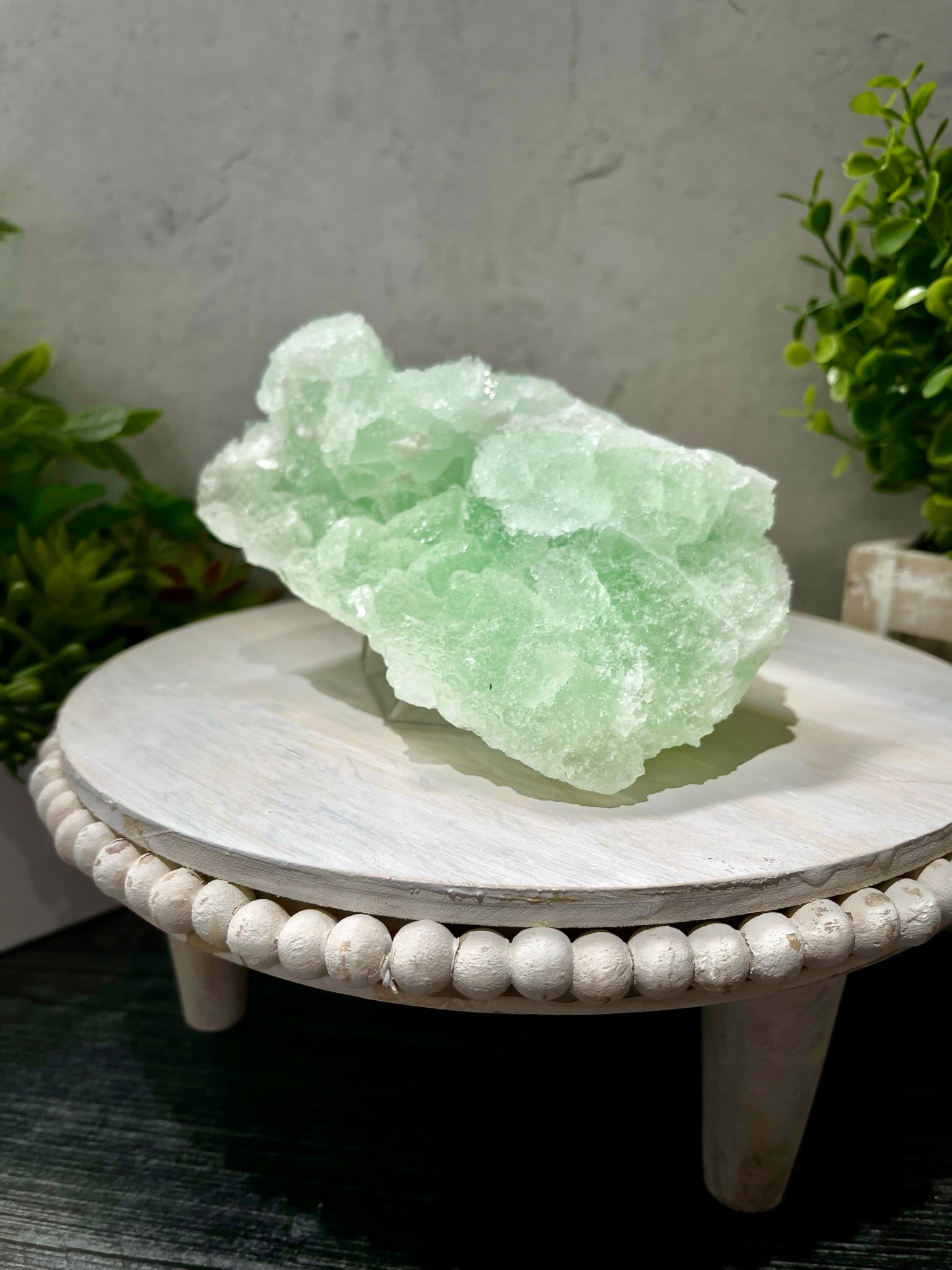 Large Mint green Natural Fluorite Cluster