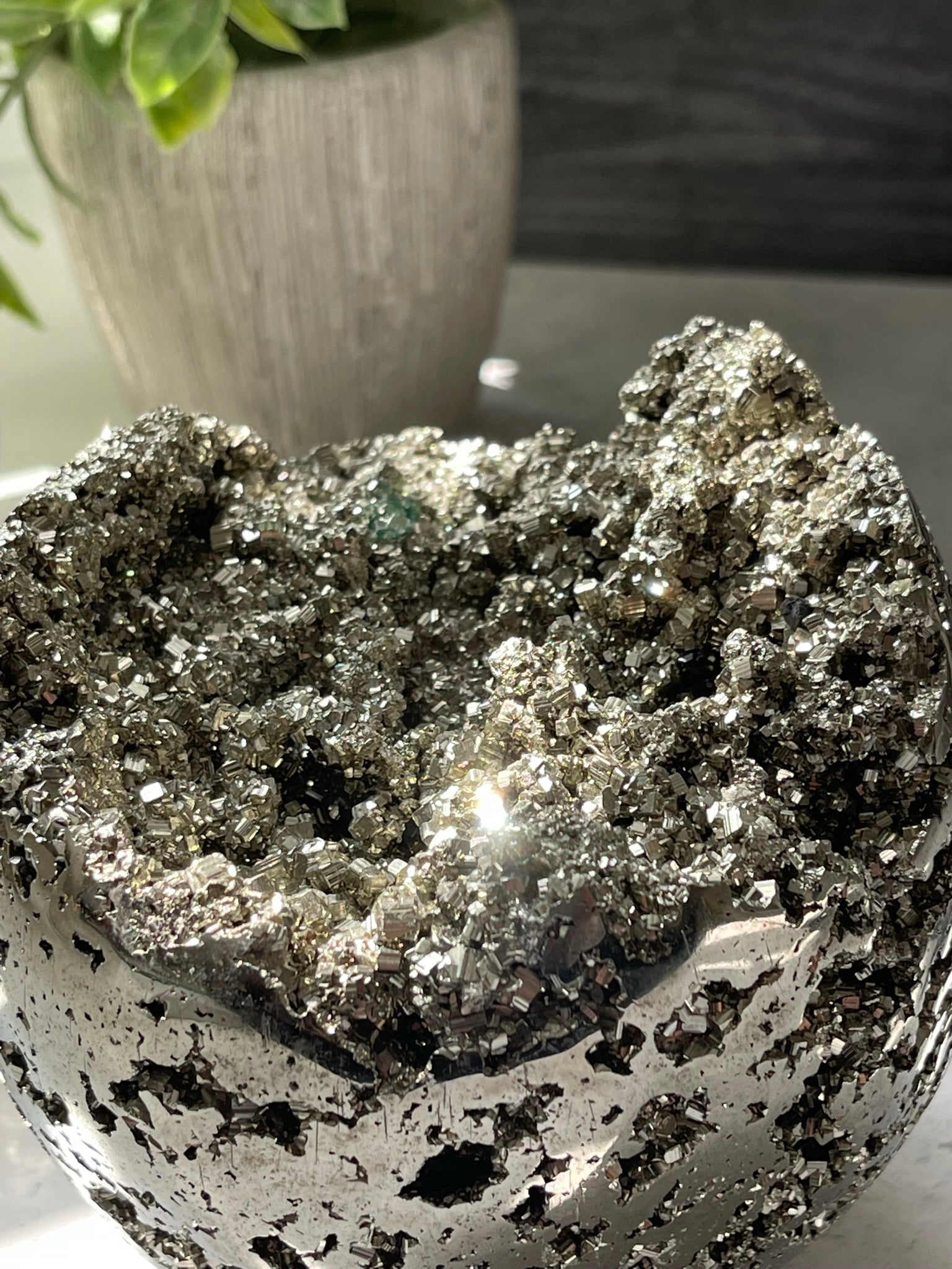 Stunning Extra Extra Large Pyrite Sphere from Peru