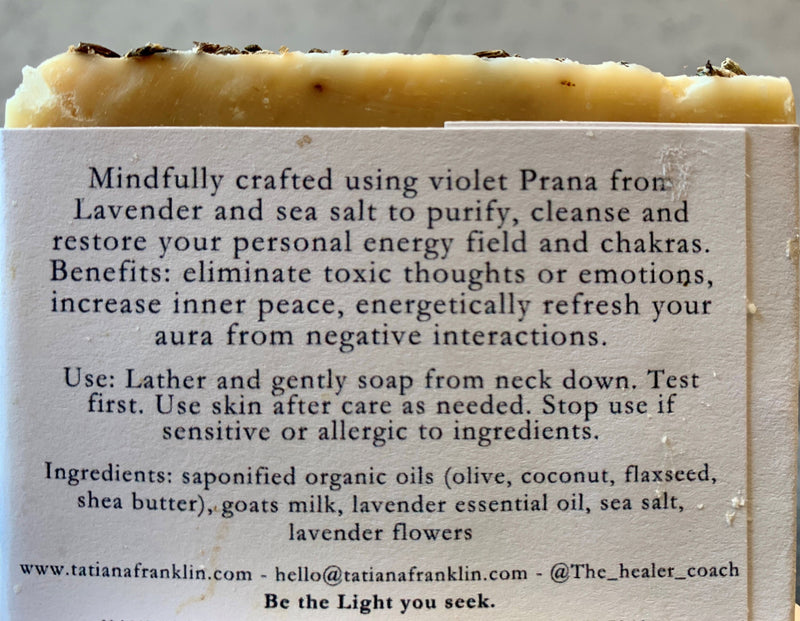 Lavender Healing Soap Bars. Natural and organic soap bar to cleanse and protect your aura.