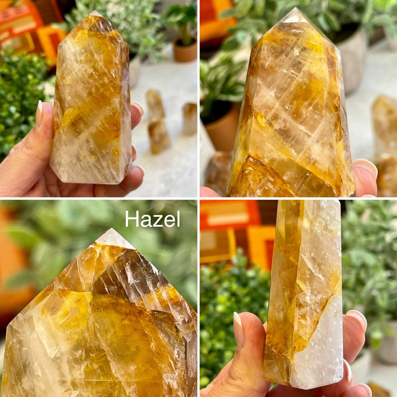 Golden Healer Towers. Hematoid Quartz Generator Points from Brazil