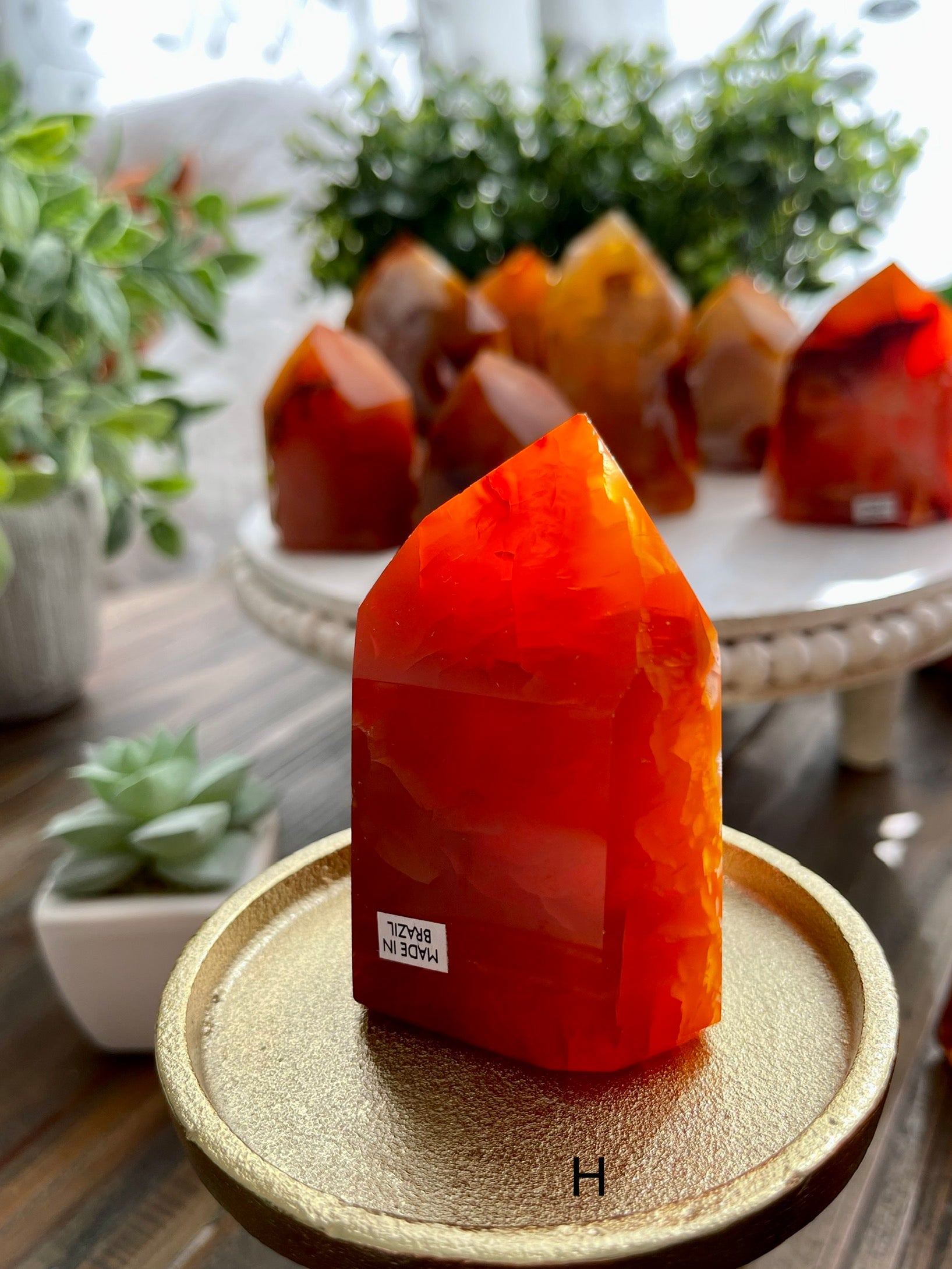 More Carnelian Polished Towers from Brazil